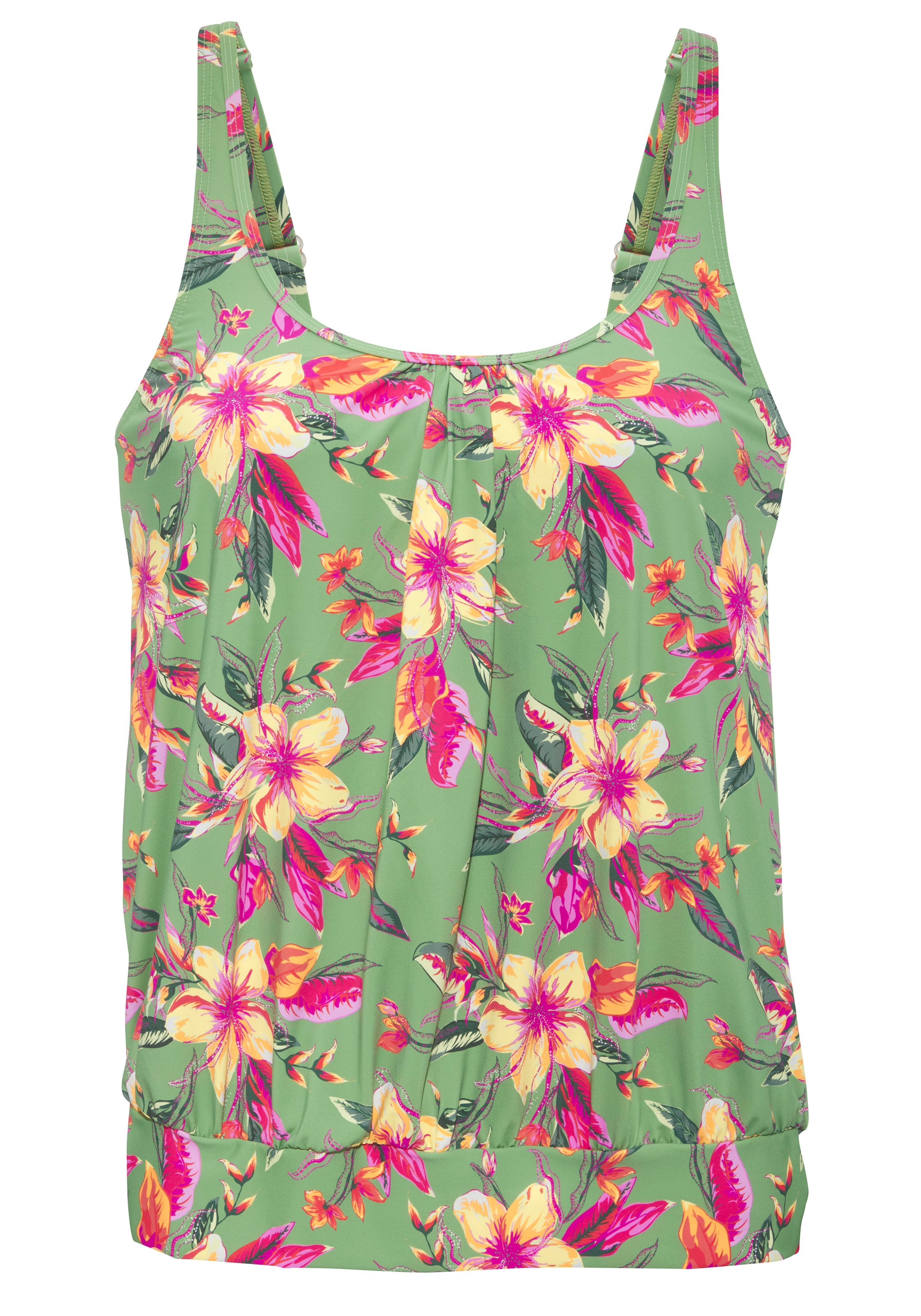 LASCANA Tankini-Top »Malia«, mit lockerem Schnit und tropischem Print