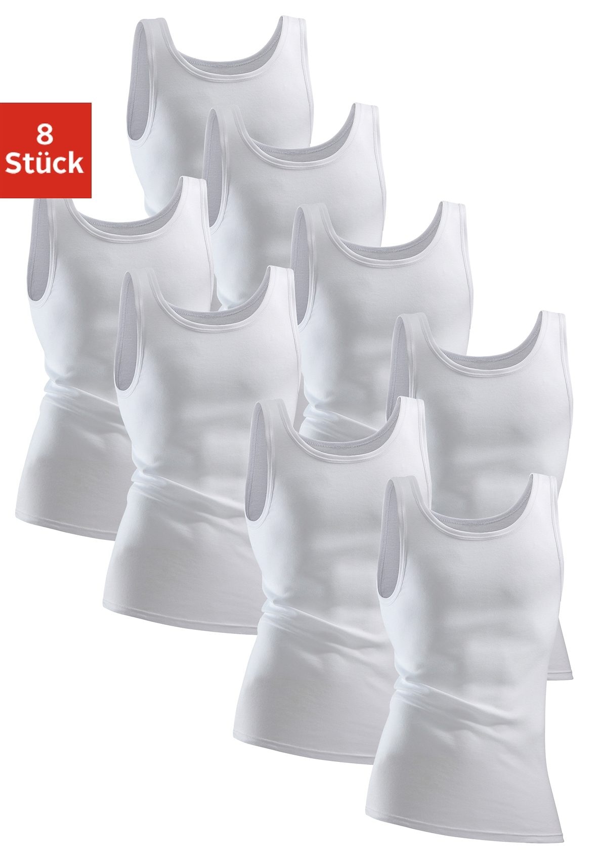 Clipper Unterhemd 8 Stk. aus Feinripp