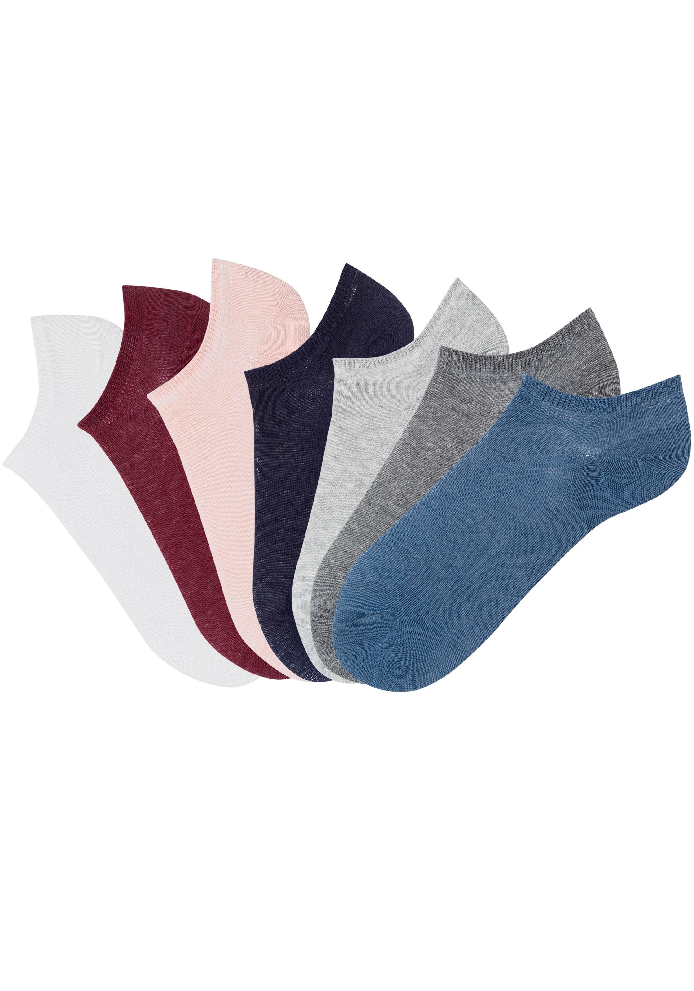 Arizona Sneakersocken Packung, 7 Stk. tlg. mit schmalem Rippbündchen