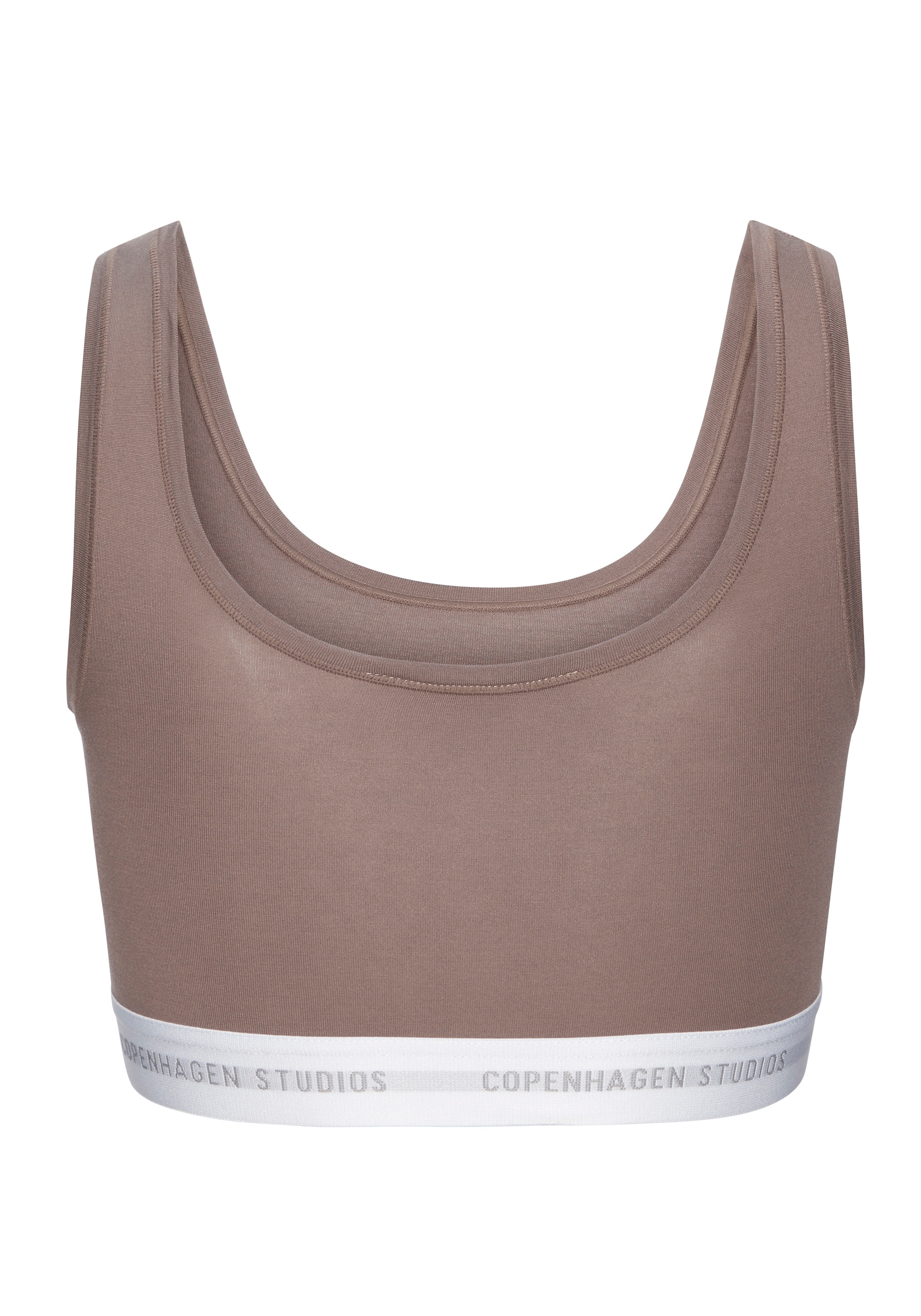 Copenhagen Studios Bustier avec ceinture logo douce et en qualité coton-modal élastique