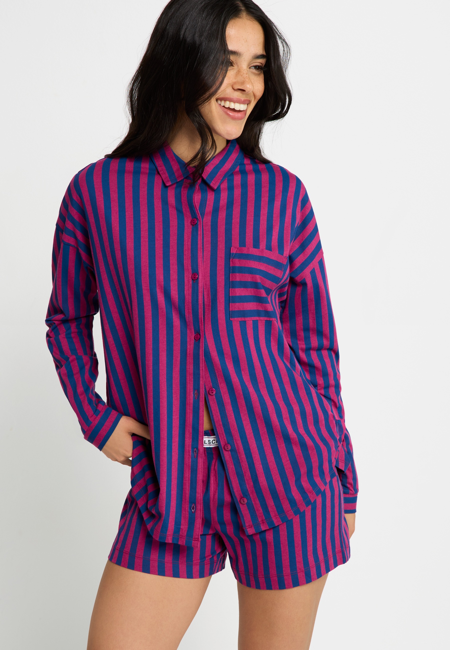 LSCN by LASCANA Shorty 2 tlg. mit Streifendruck