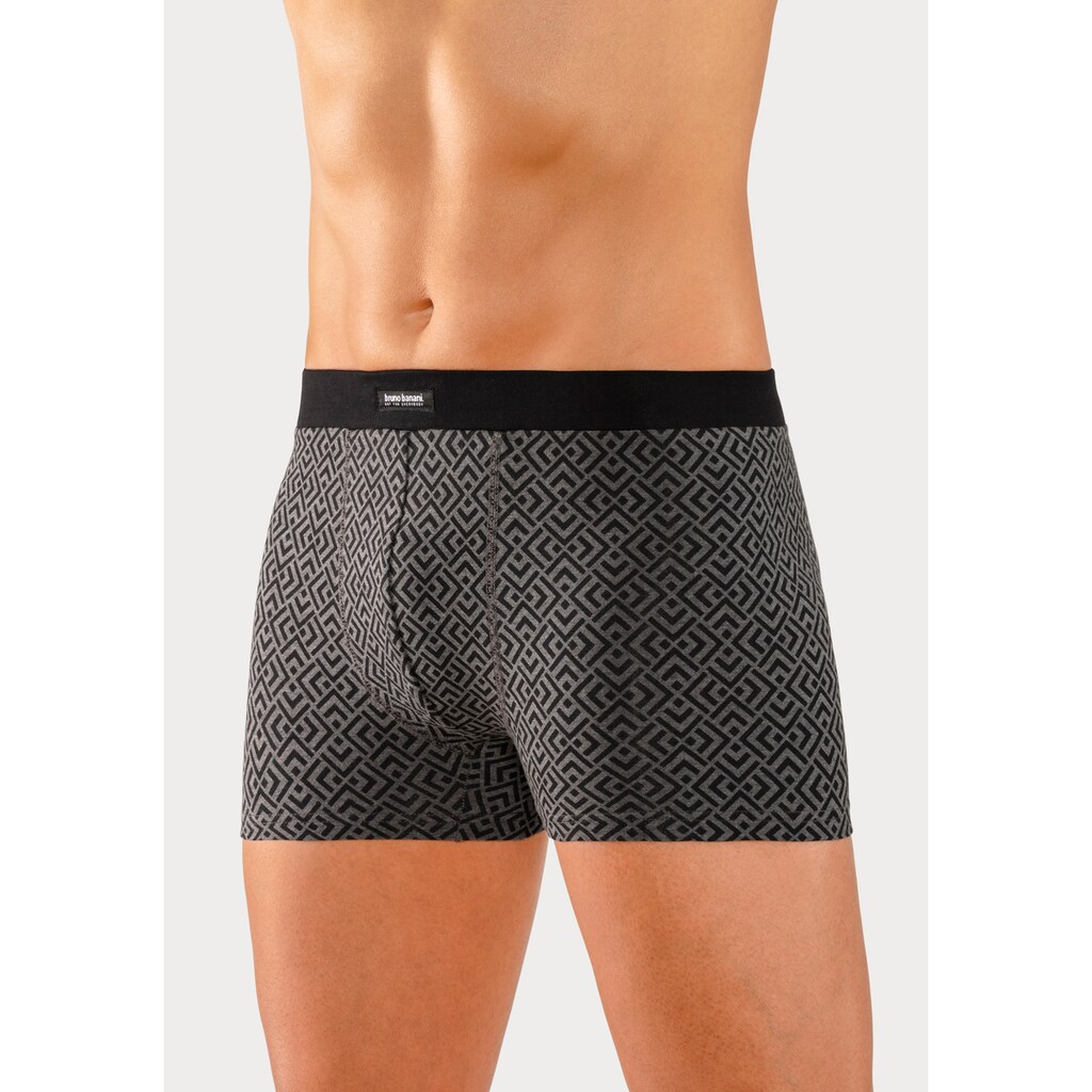 Bruno Banani Boxer »Boxershorts für Herren«, (Packung, 3 St.), 1x mit modischem Druck