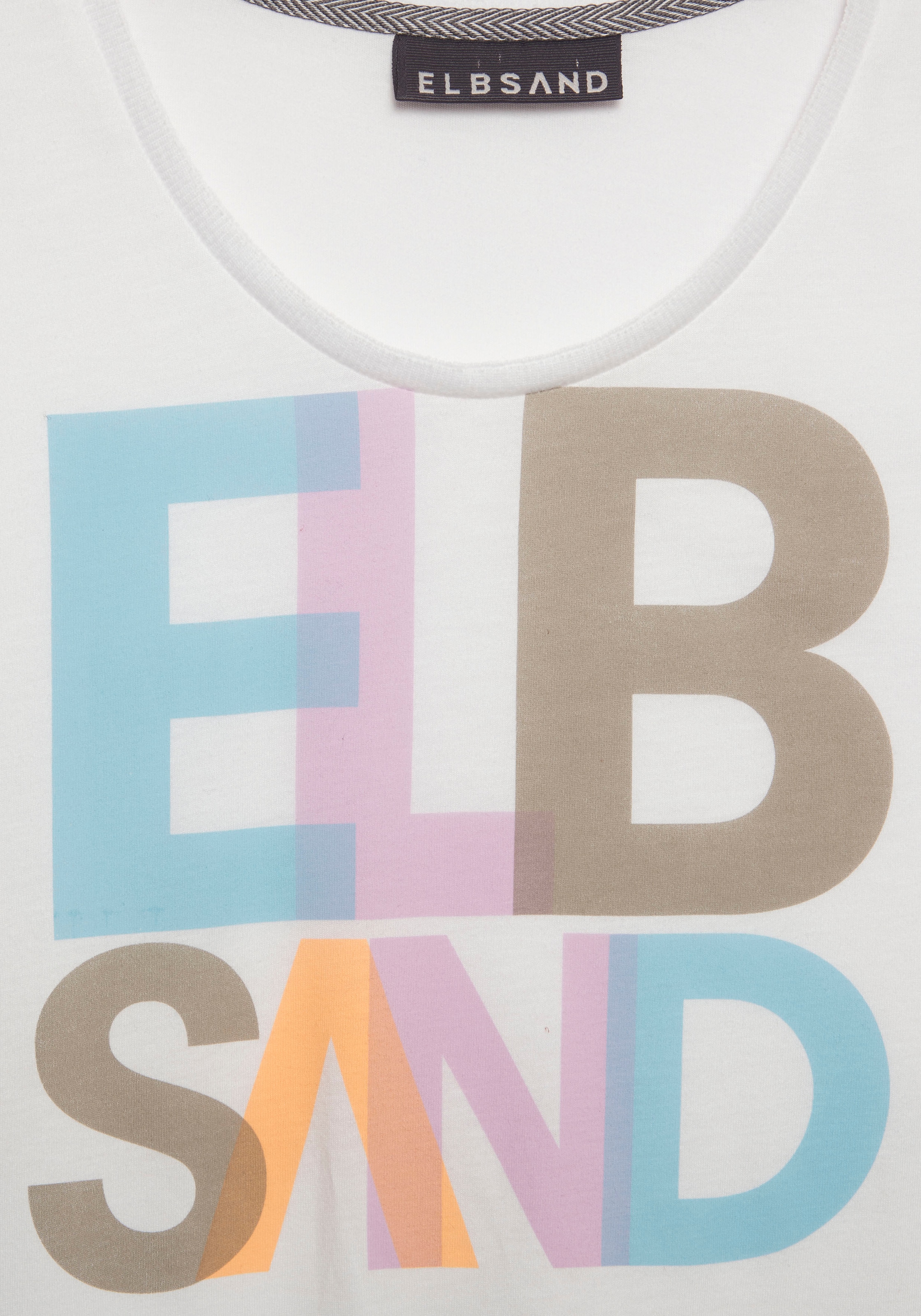 Elbsand Print-Shirt, mit Logodruck, Kurzarmshirt, sportlich