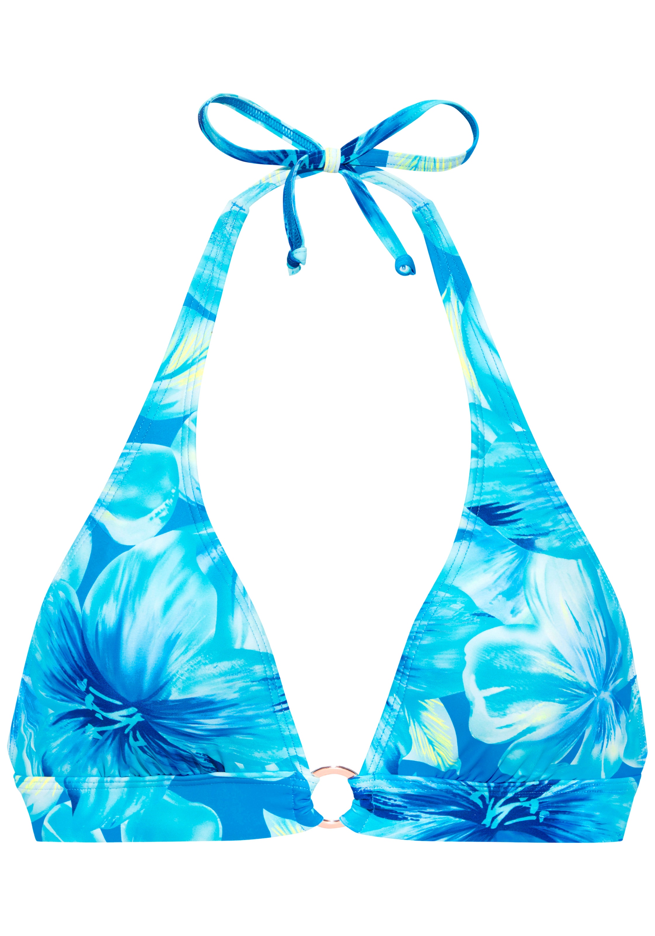 s.Oliver Top bikini triangle »Jayce« mit goldfarbigen Zierring