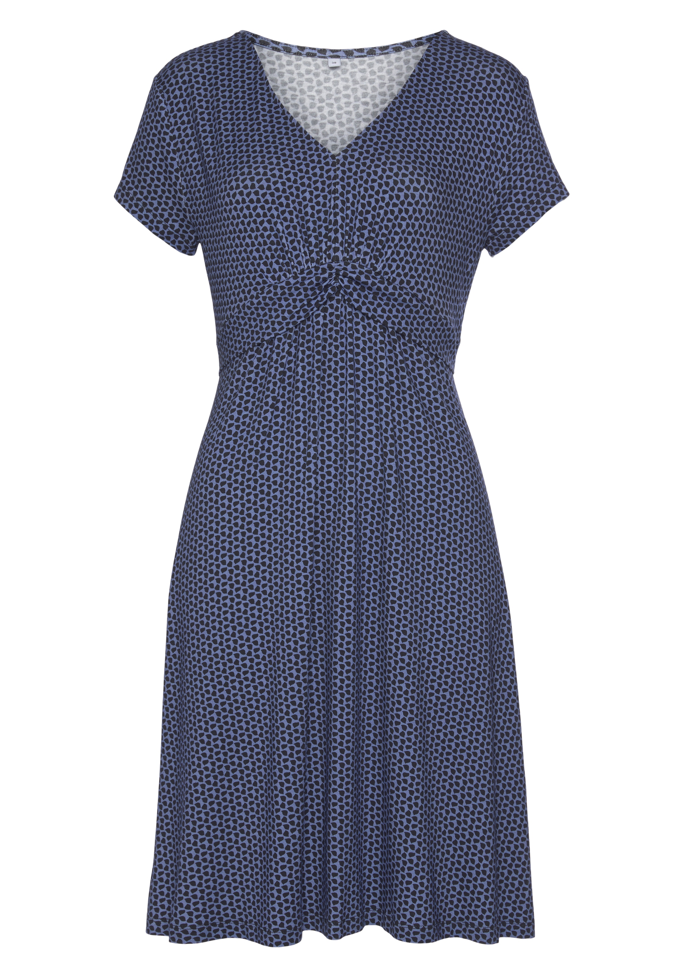 Vivance Jerseykleid "mit geometrischem Print" figurschmeichelndes Sommerkleid, Strandkleid, Viskosekleid, Shirtkleid