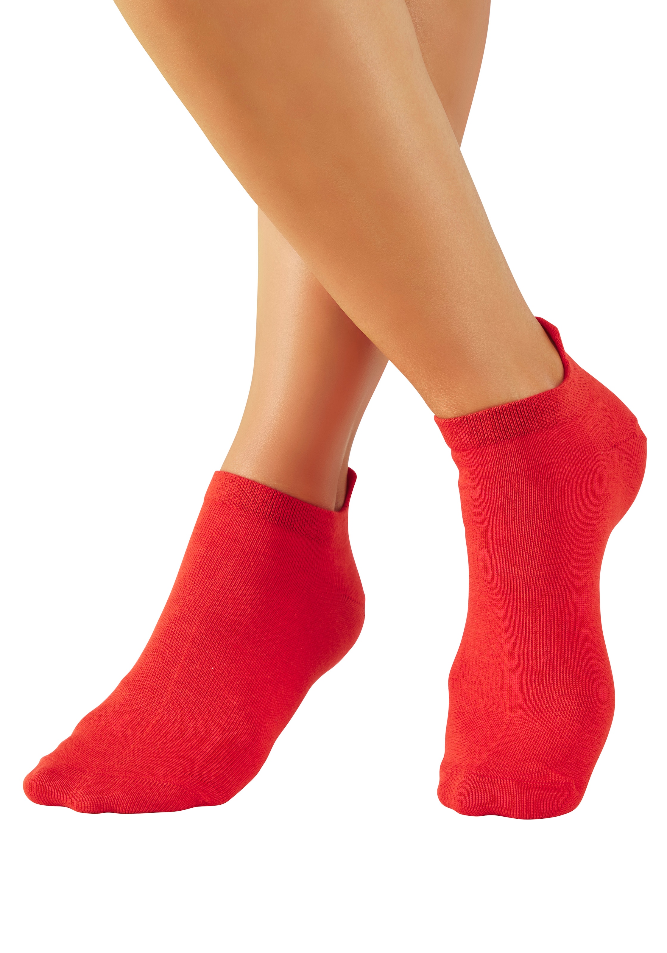 LASCANA Chaussettes de baskets »für Damen mit eingestricktem Markenlogo« Boîte, Boîte, 7 Couple tlg. dans une jolie boîte cadeau
