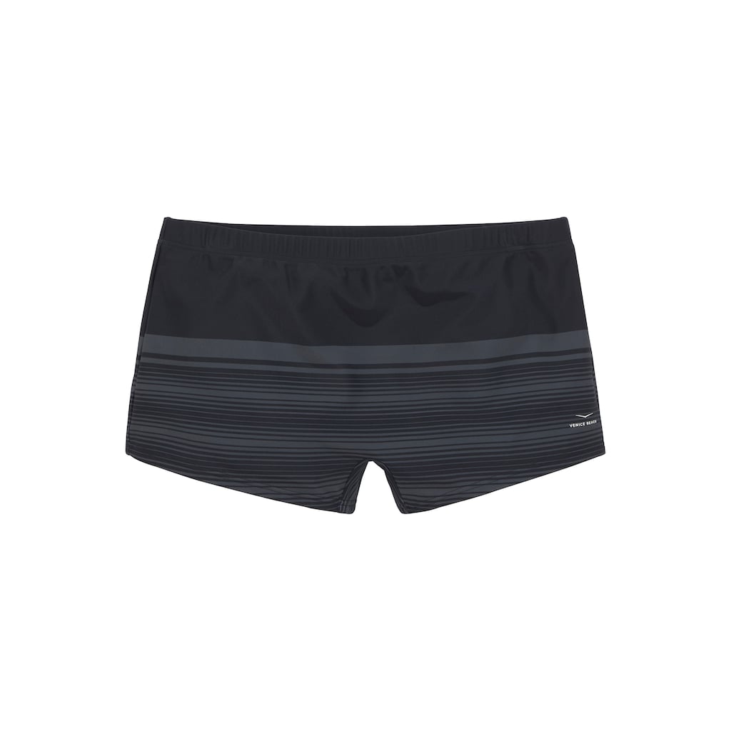 Venice Beach Boxer-Badehose, im Streifendesign