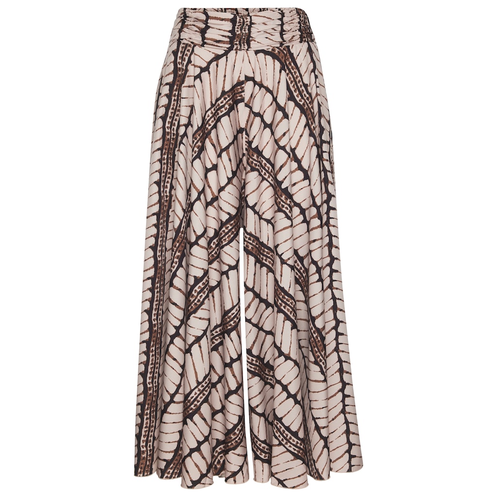 LASCANA Hosenrock, mit Alloverdruck, Culotte, extraweites Bein