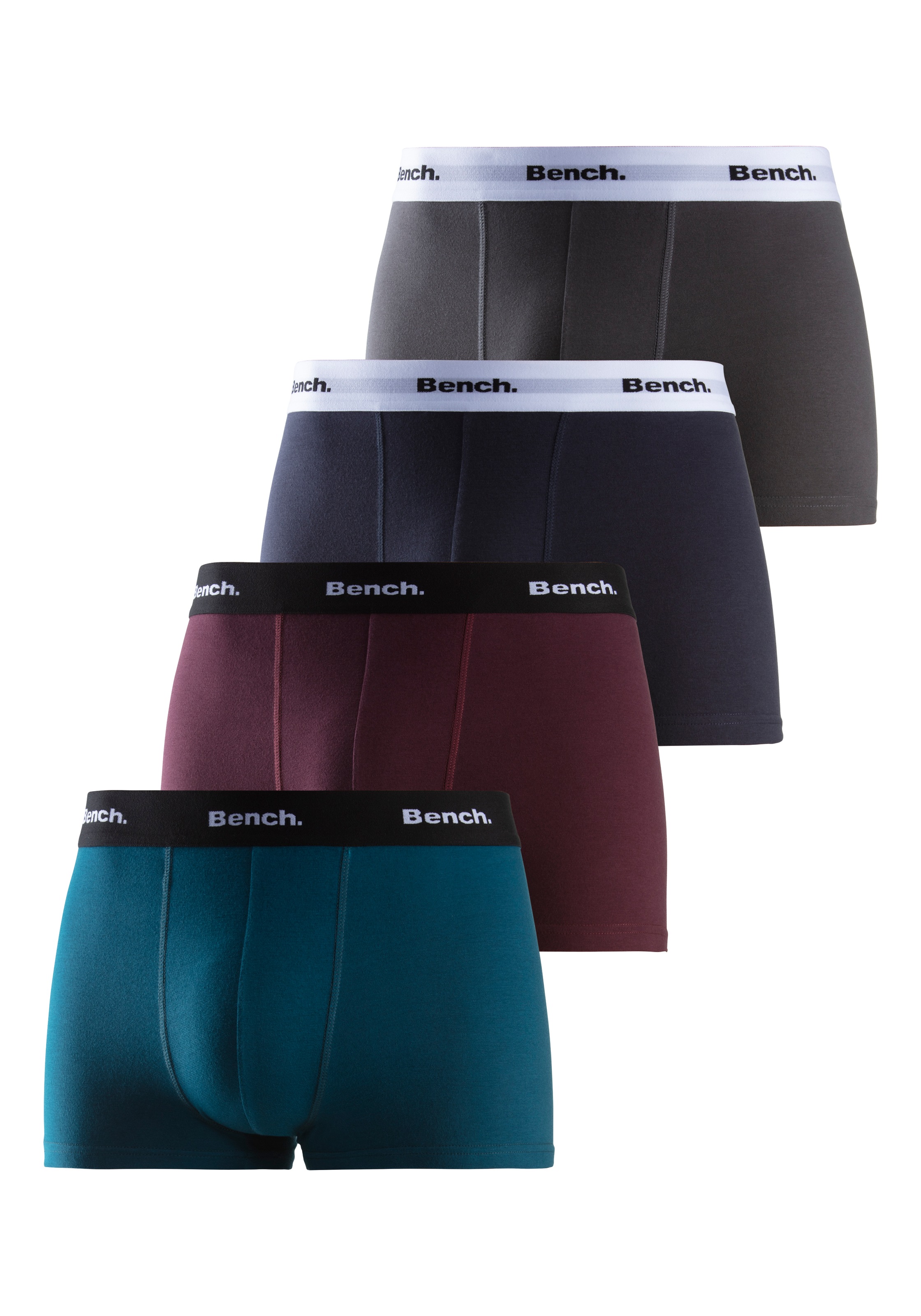 Bench. Boxer »Boxershorts für Herren« Packung, 4 Stk. Unterhosen mit kontrastfarbigem Bund