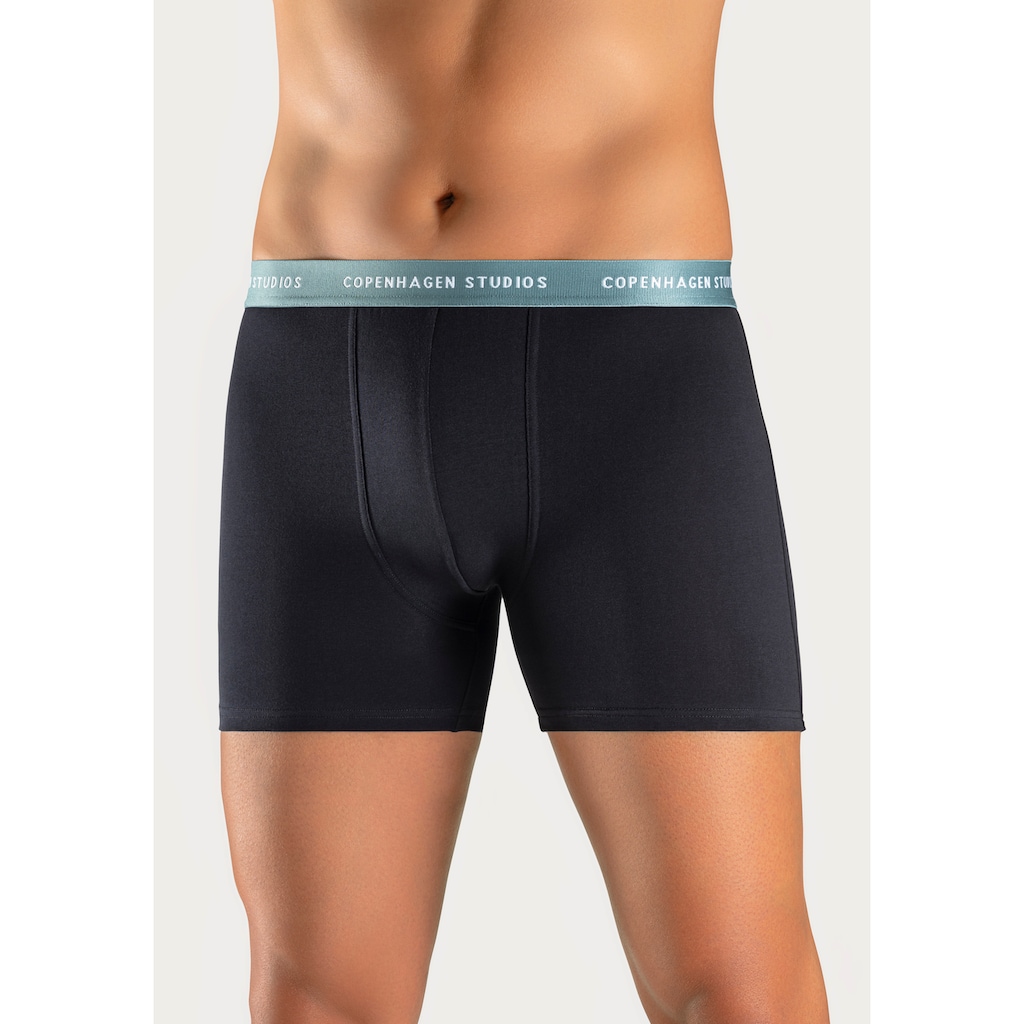 Copenhagen Studios Boxer »Boxershorts für Herren«, (3 St.), mit längerem Bein und Logobund