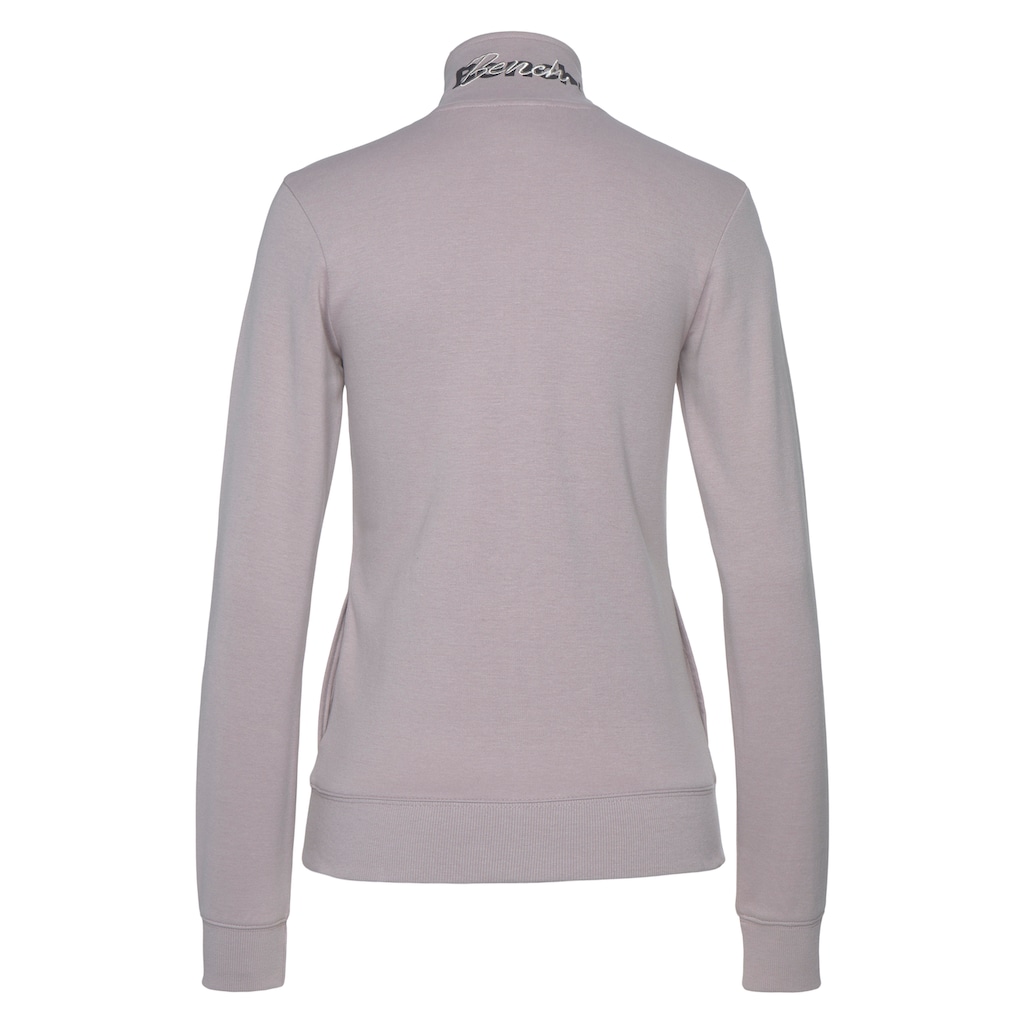 Bench. Loungewear Sweatjacke, mit bestickten Stehkragen, Loungeanzug
