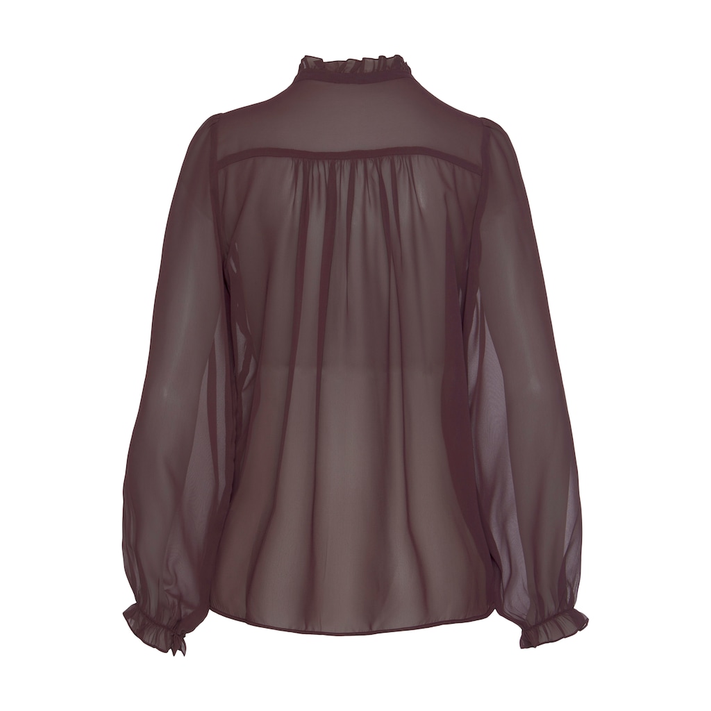 LASCANA Chiffonbluse, mit modischen Rüschen
