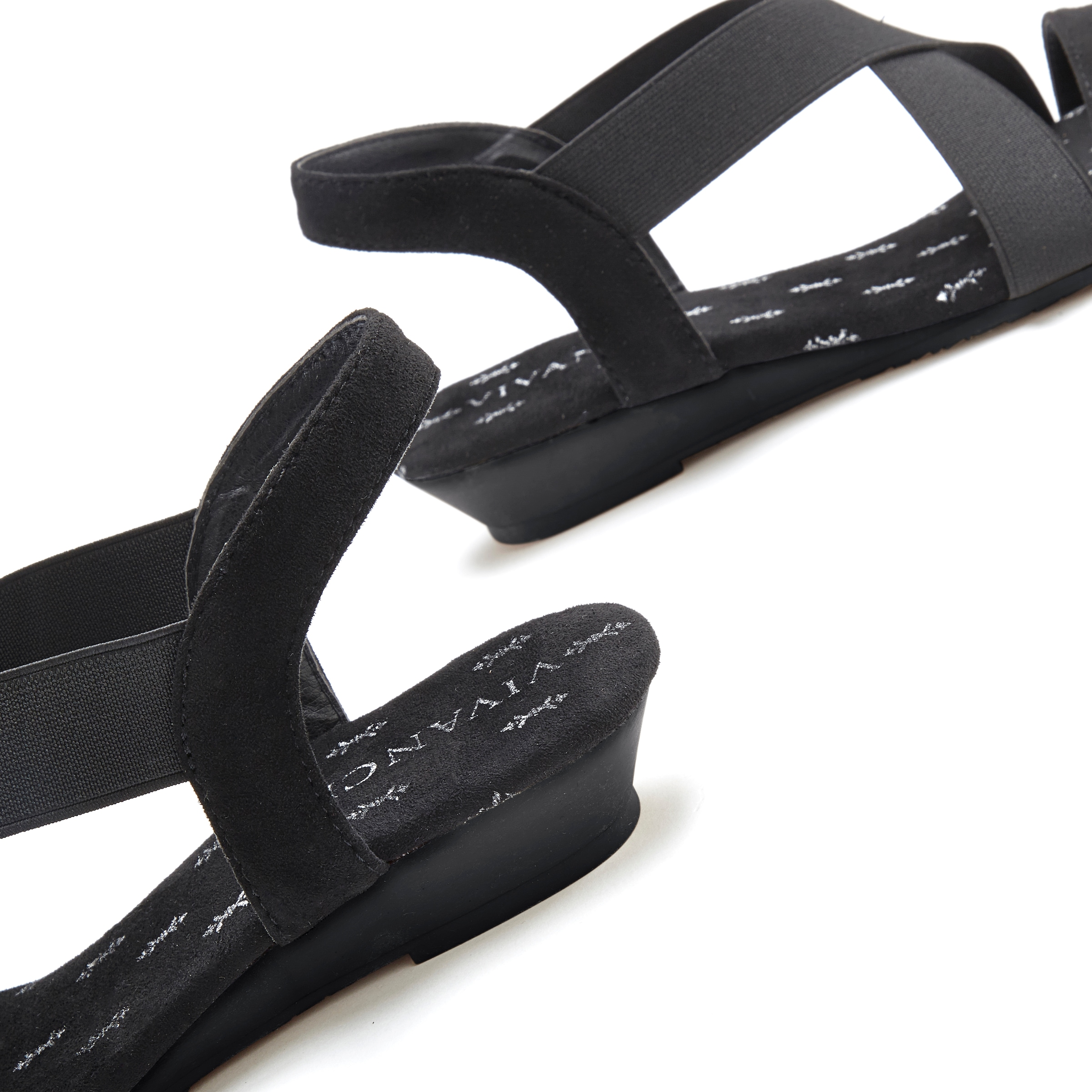 Vivance Sandalette »Sommerschuh«, Sandale, Sommerschuh mit elastischen Riemchen und Keilabsatz VEGAN