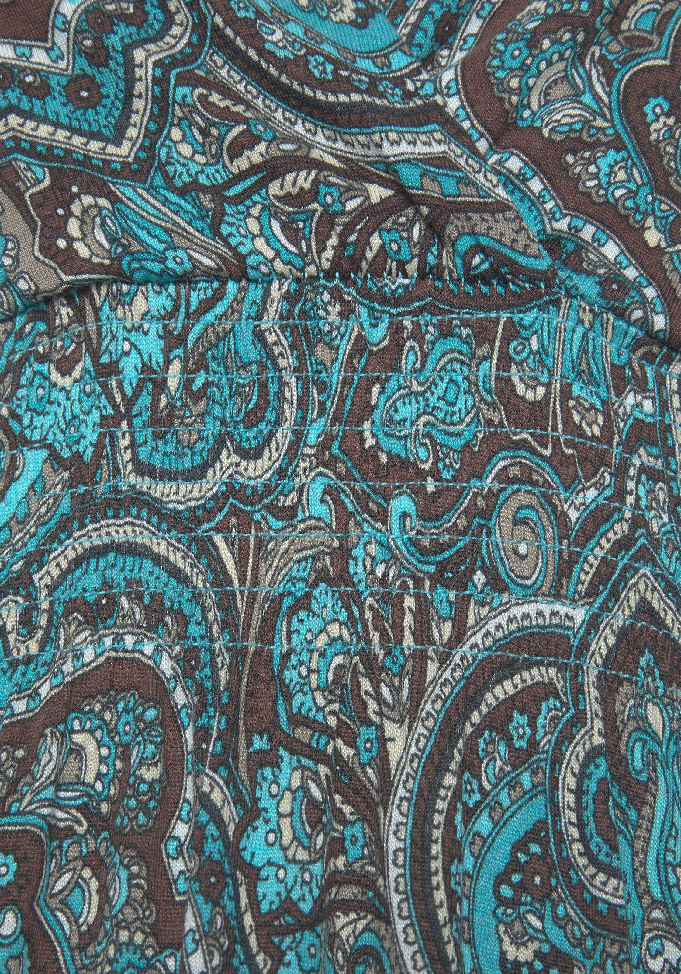 LASCANA Maxikleid, mit Paisleymuster und verstellbarem Ausschnitt, Sommerkleid
