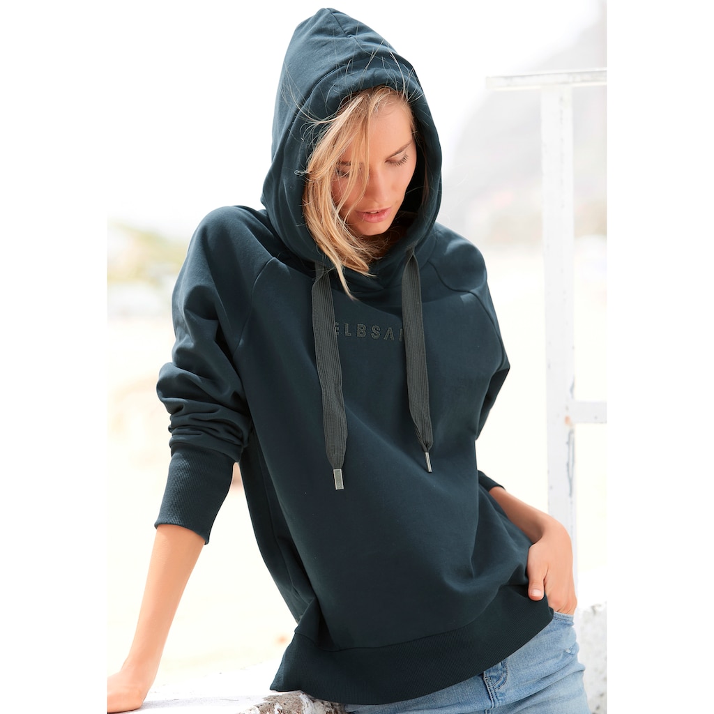 Elbsand Kapuzensweatshirt »Svana«, mit Logoprint, bequemer Hoodie, seitliche Schlitze