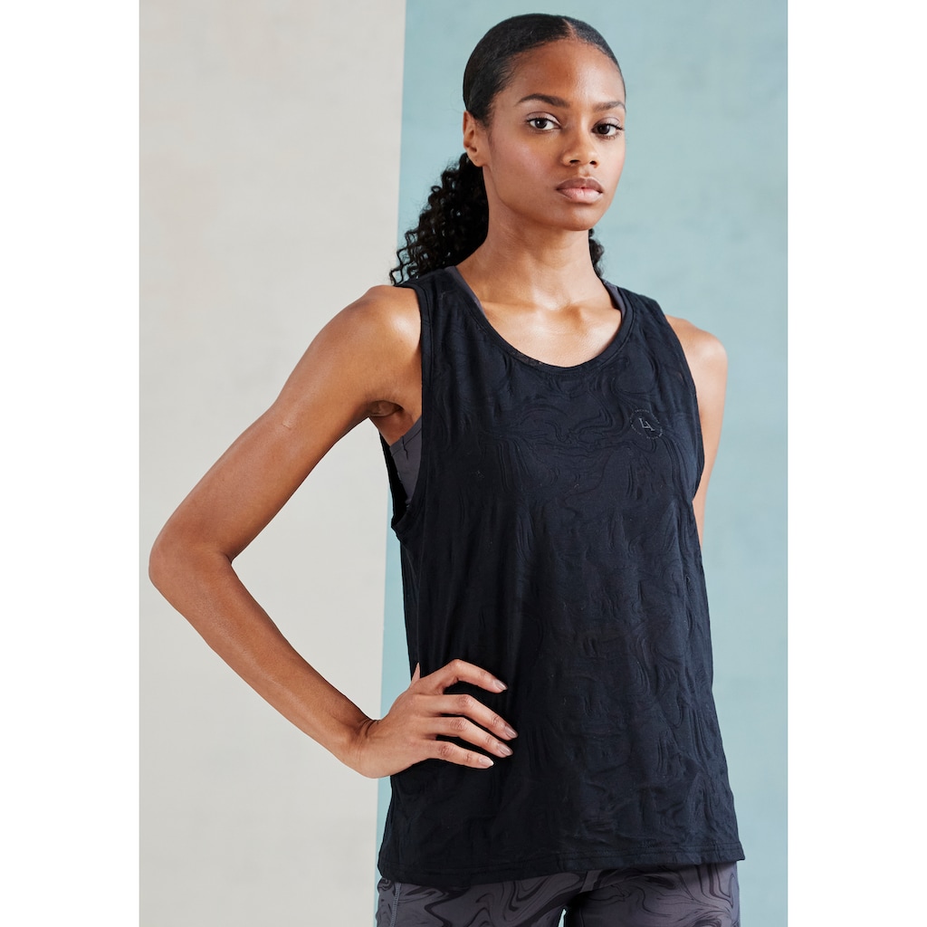 LASCANA ACTIVE Funktionsshirt, Sportshirt mit Rundhalsausschnitt und Logodruck