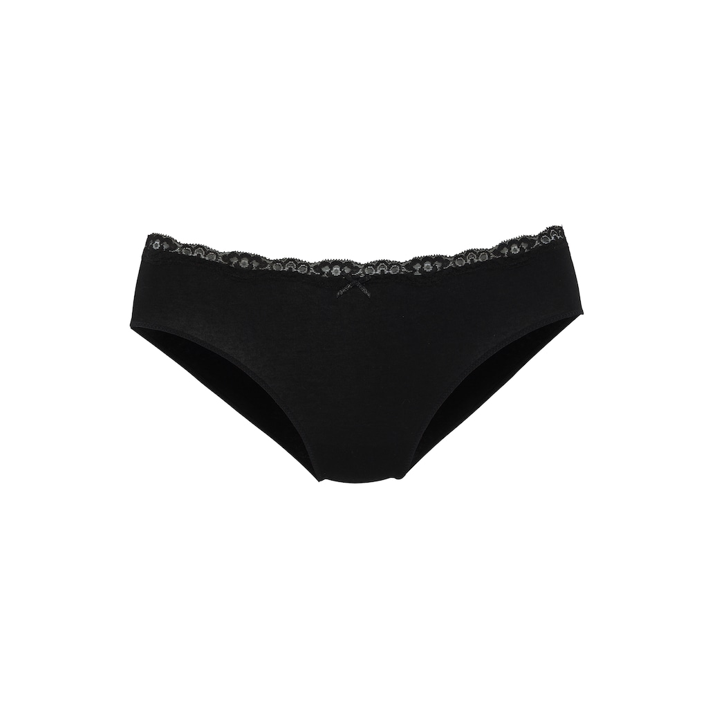 LASCANA Bikinislip »Bikinislip«, (Packung, 4 St.), aus elastischer Baumwolle, in schöner Box