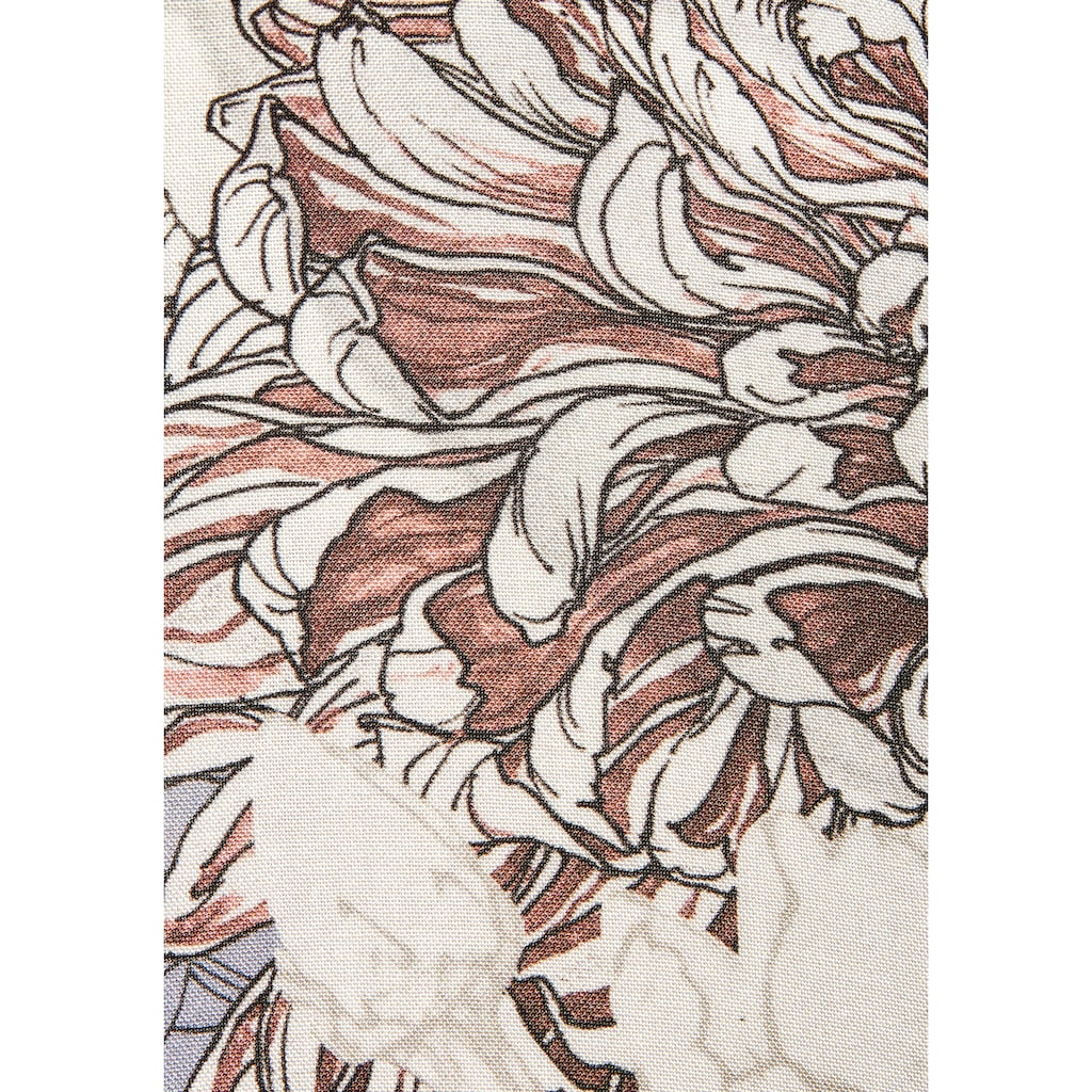 Buffalo Maxikleid, mit Alloverprint, leichtes Sommerkleid, fliessendes Strandkleid
