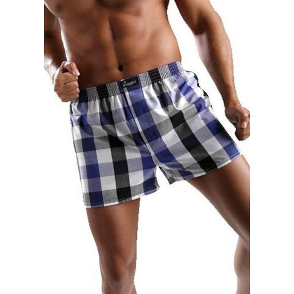 le jogger® Webboxer, (Packung, 3 St.), farbig kariert