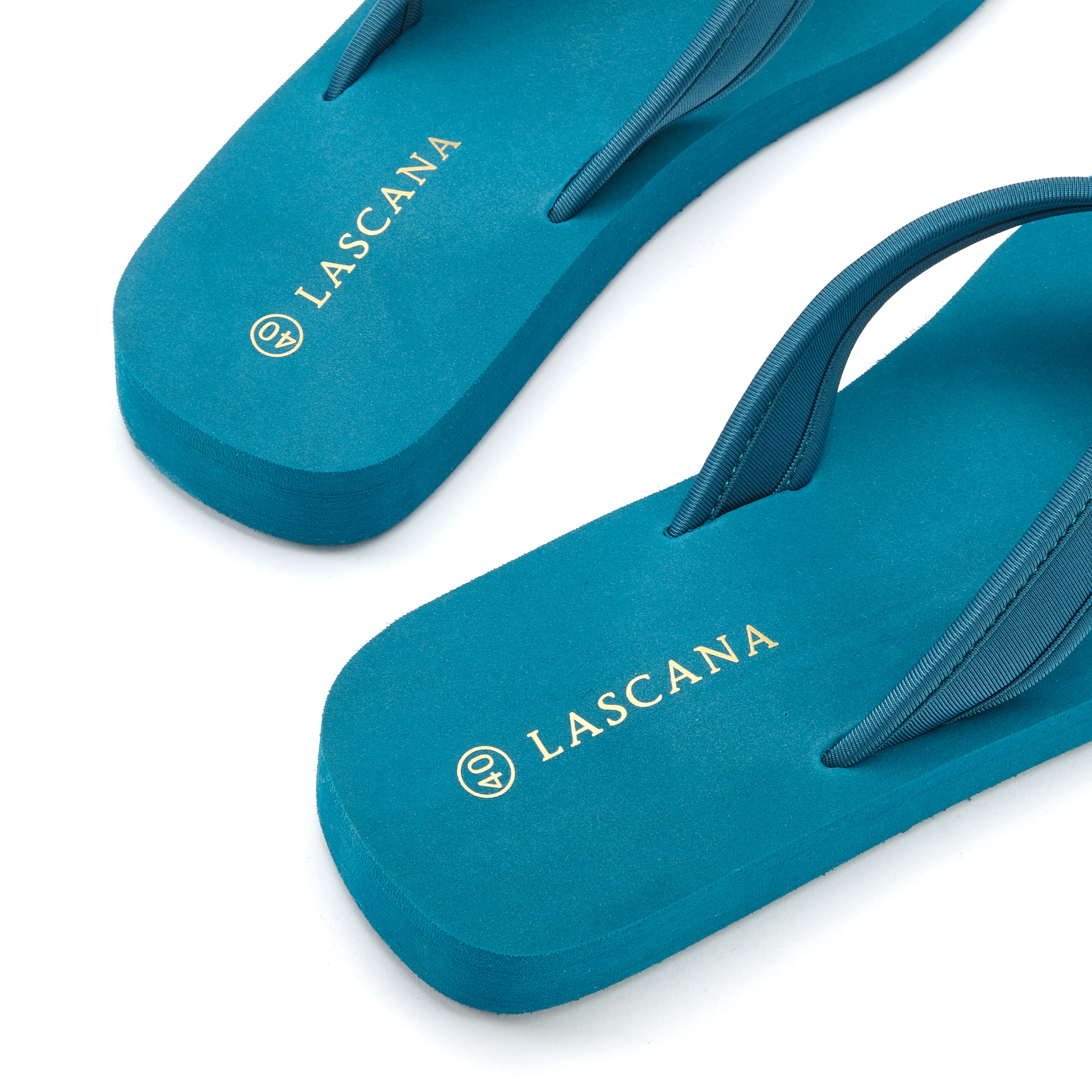 LASCANA Badezehentrenner, Sandale, Pantolette, Badeschuh mit Ringapplikation "Italy" VEGAN