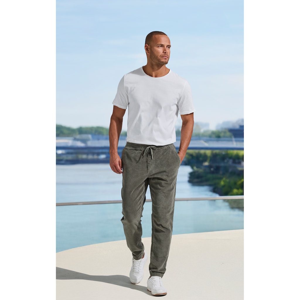 John Devin T-Shirt, (Packung, 2), Relaxed Fit, Kurzarm, Freizeitshirt mit Rundhals aus reiner Baumwolle