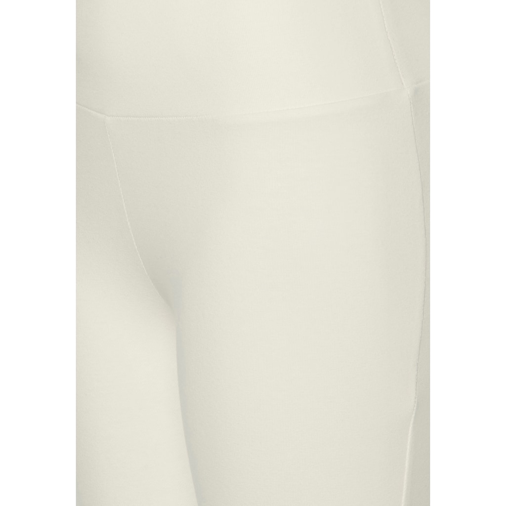 LASCANA Caprileggings, mit breitem weichem Bündchen, Loungewear