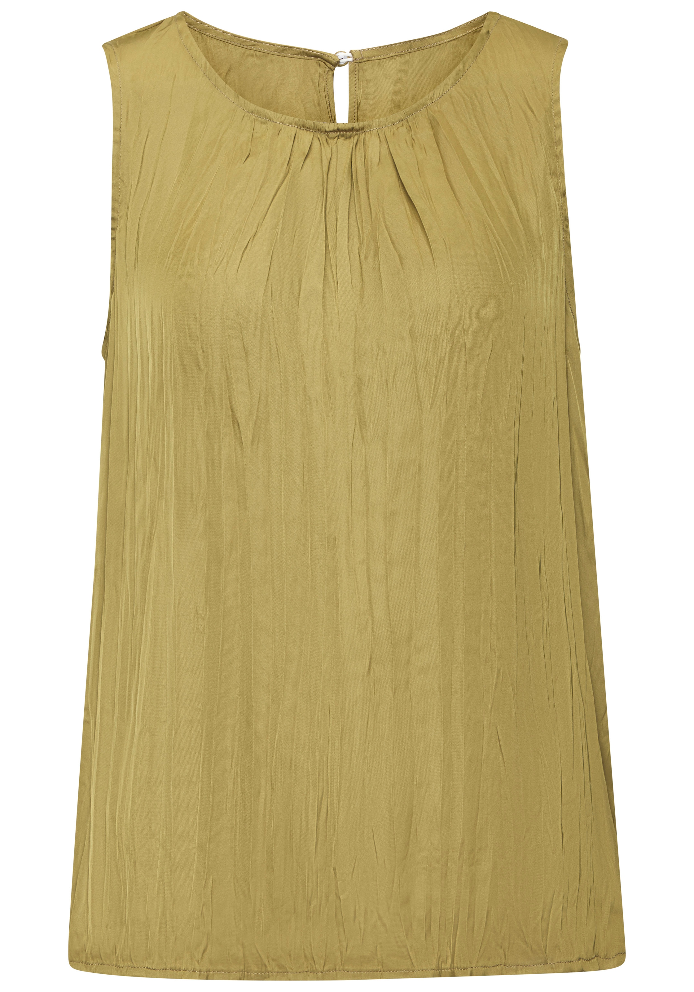 LASCANA Pliseetop »aus leicht glänzender Satinware« Partytop mit Plisseefalten, elegantes Blusentop, festliches Satintop