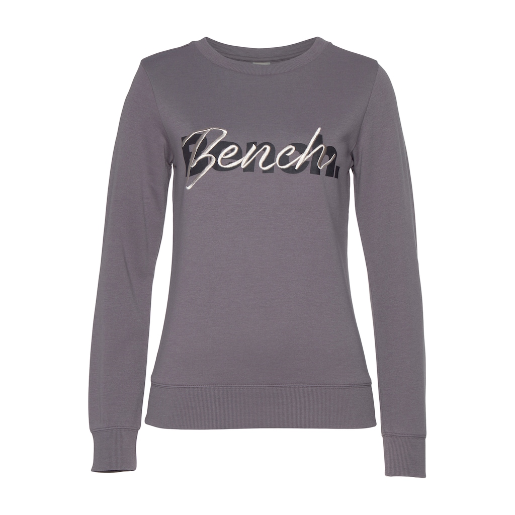Bench. Loungewear Sweatshirt, mit Logodruck und Stickerei, Loungeanzug