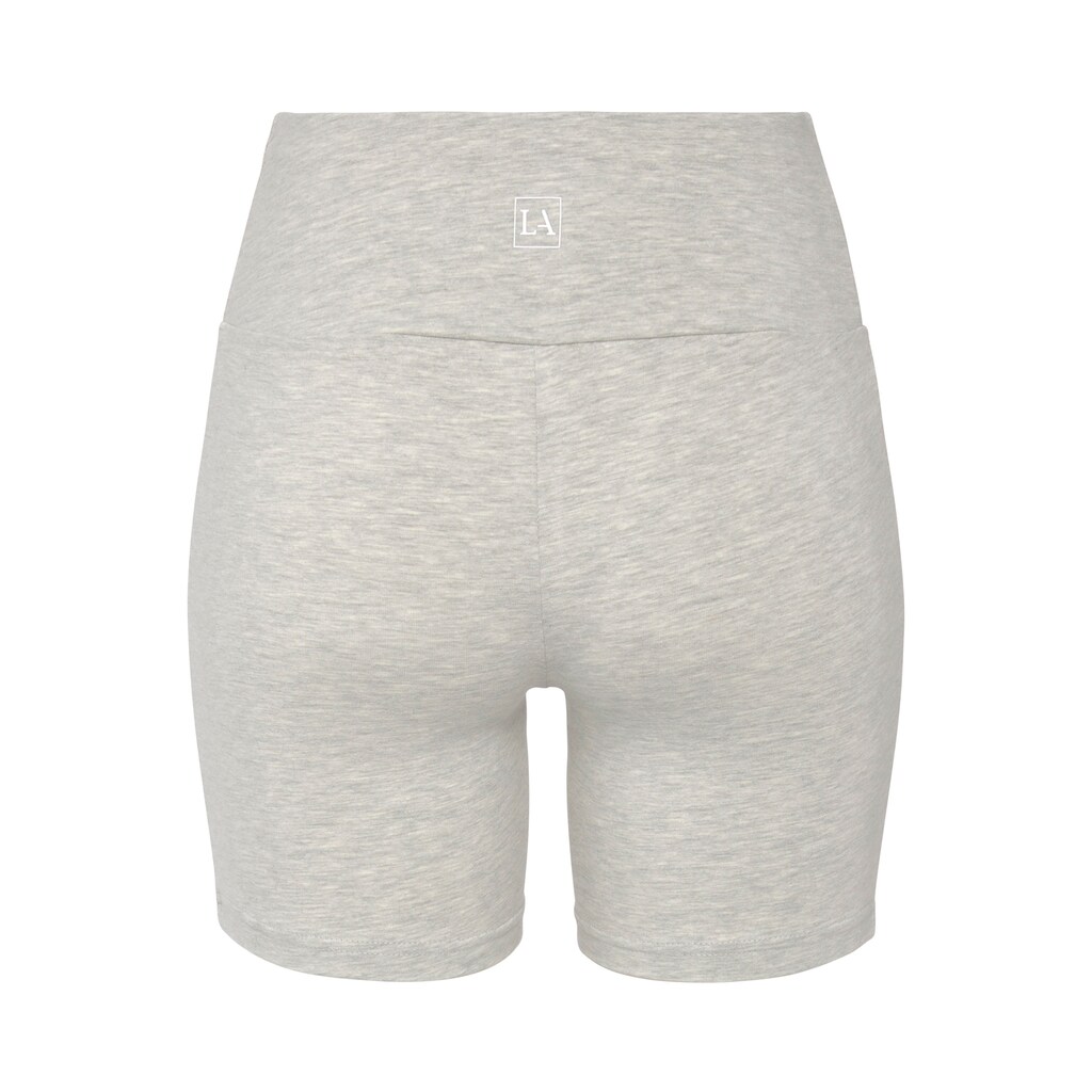 LASCANA Shorts, mit breitem Bündchen und Logodruck