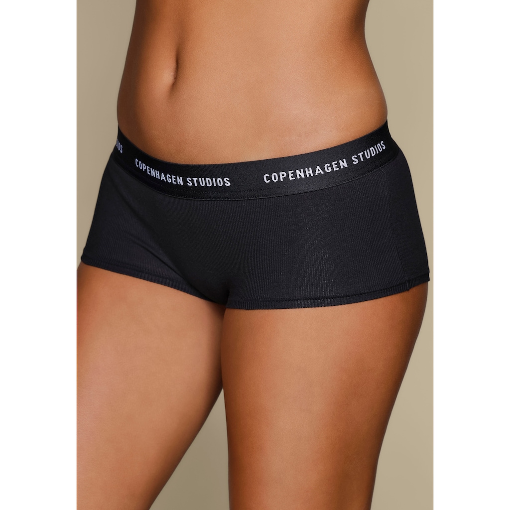 Copenhagen Studios Panty »mit softem Logobund«, (2er-Pack), aus gerippter Bio-Baumwollqualität