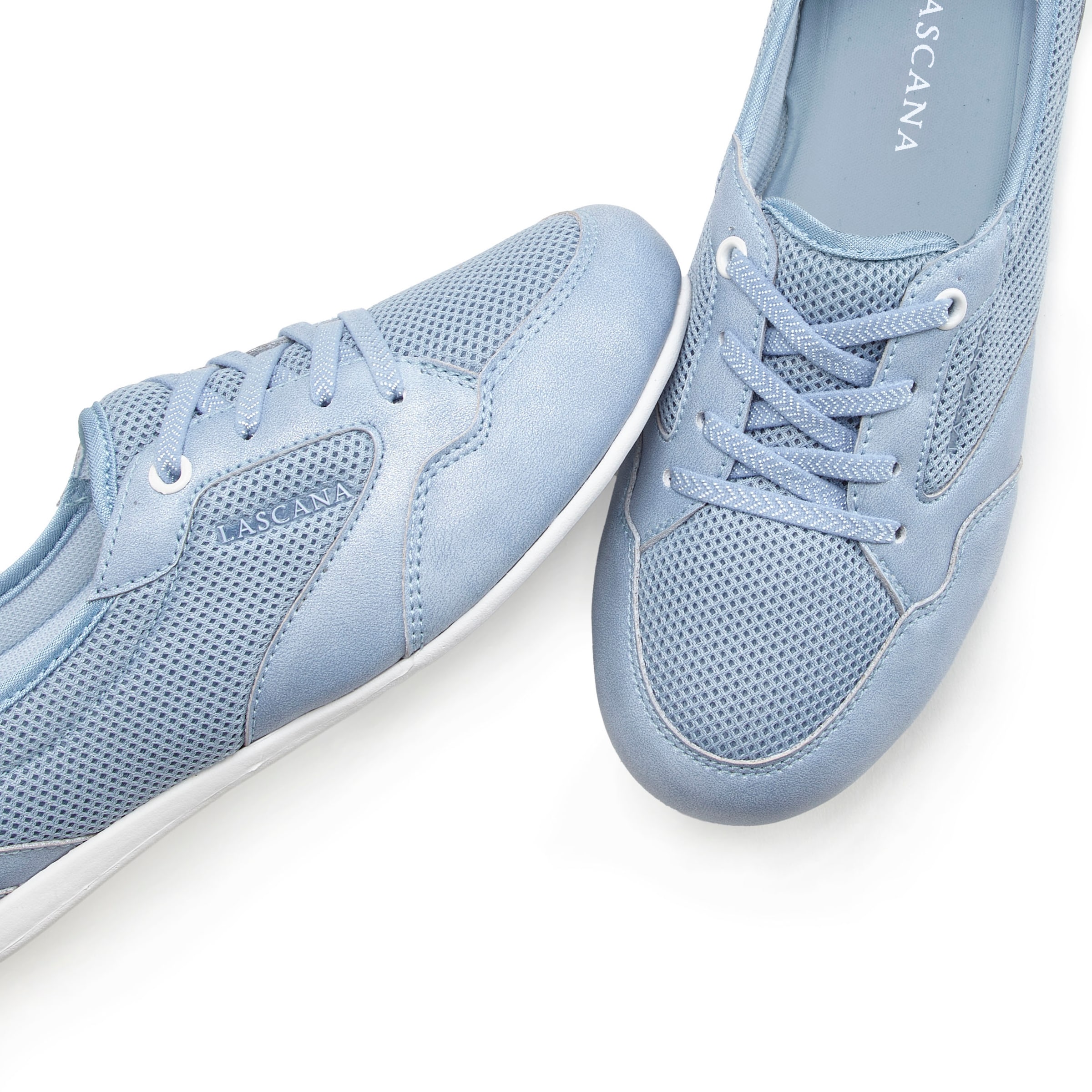 LASCANA Sneaker »Freizeitschuh, Halbschuh,«, in modischer Mesh-Optik zum Reinschlüpfen VEGAN
