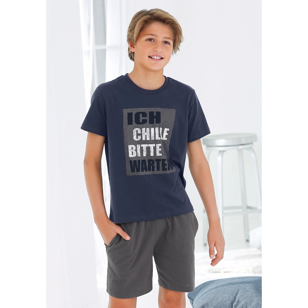 AUTHENTIC LE JOGGER Pyjama, (2 tlg., 1 Stück), Schlafanzug aus Baumwolle
