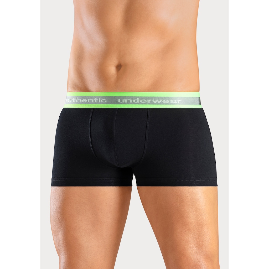 AUTHENTIC LE JOGGER Boxer »Boxershorts für Herren«, (Packung, 4 St., 4er-Pack), angenehm weiches Neon-Bündchen
