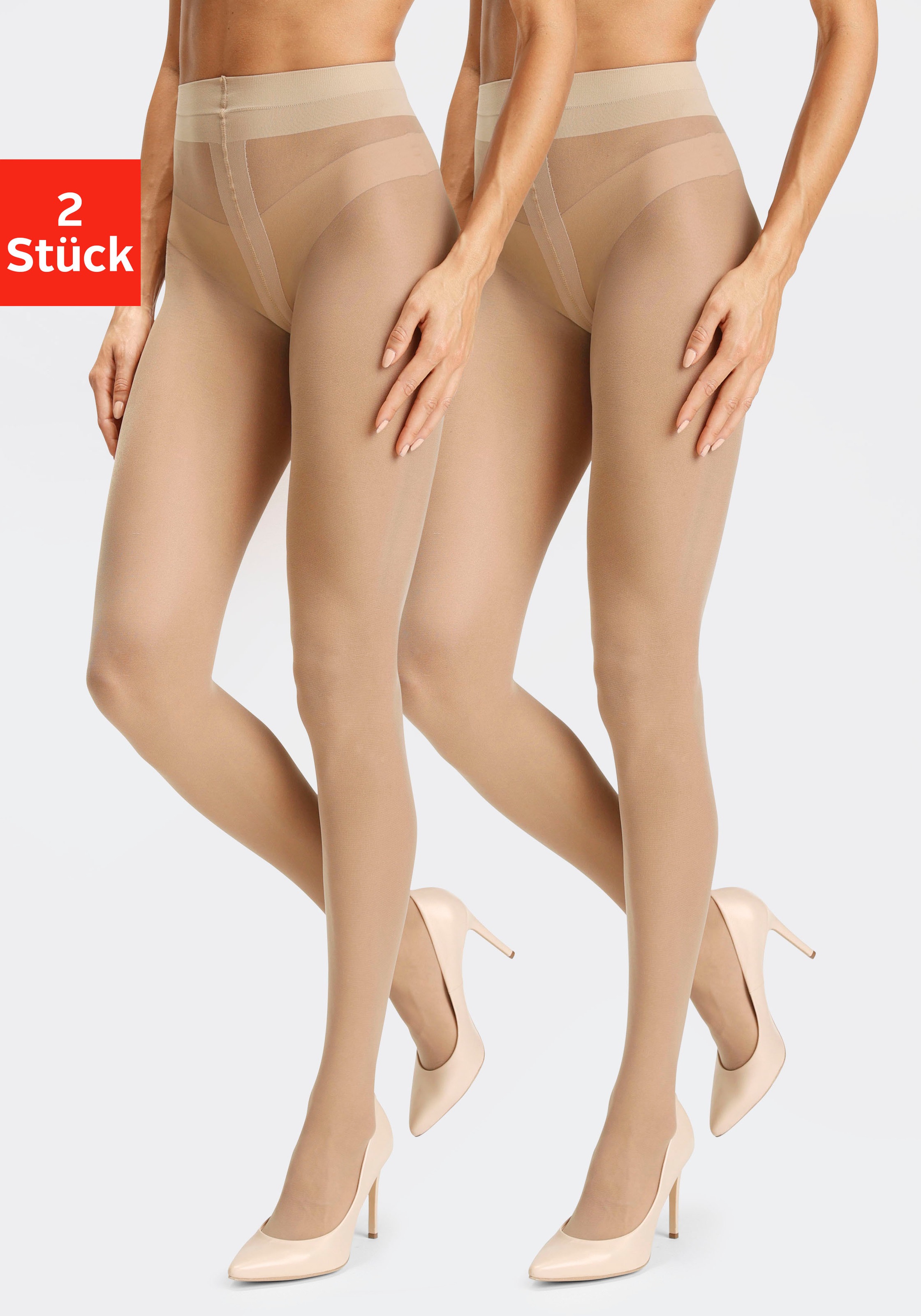 LASCANA Feinstrumpfhose 20 2 Stk. tlg.