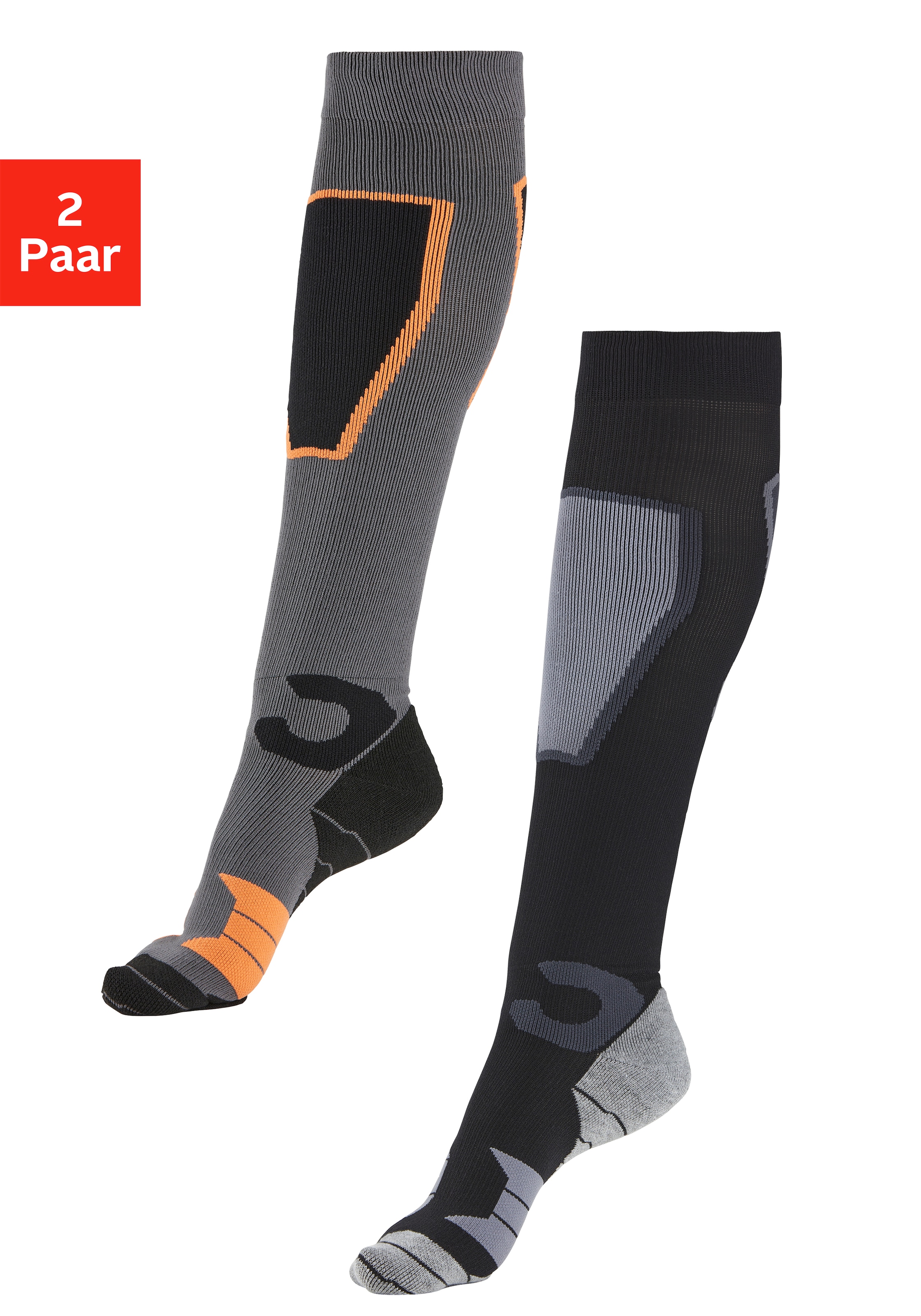 Bench. Skistrümpfe 2 Paar tlg. mit Funktionsplüsch