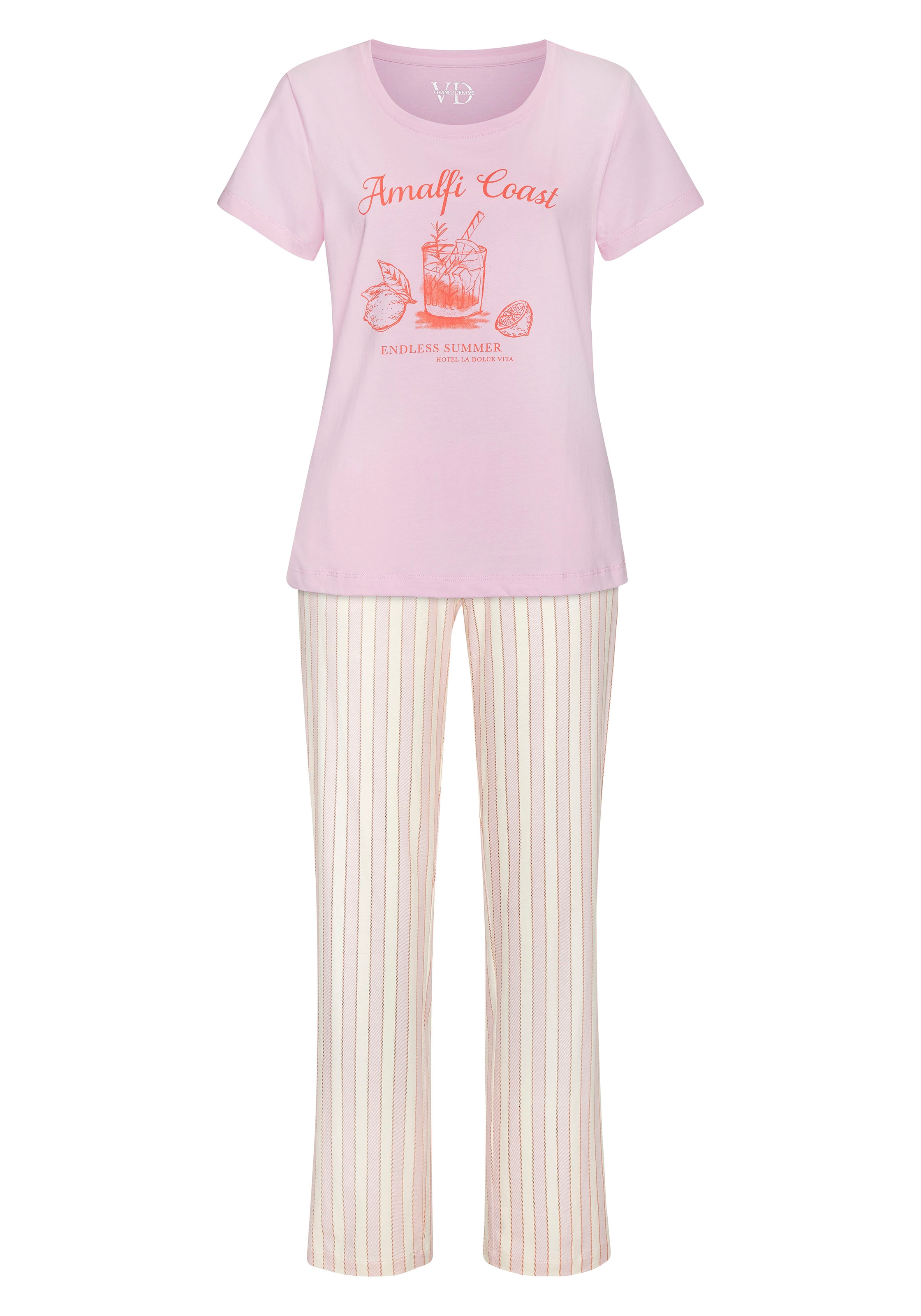 Vivance Dreams by Lascana Pyjama Ensemble, 2 pièces Motif rayé délicat
