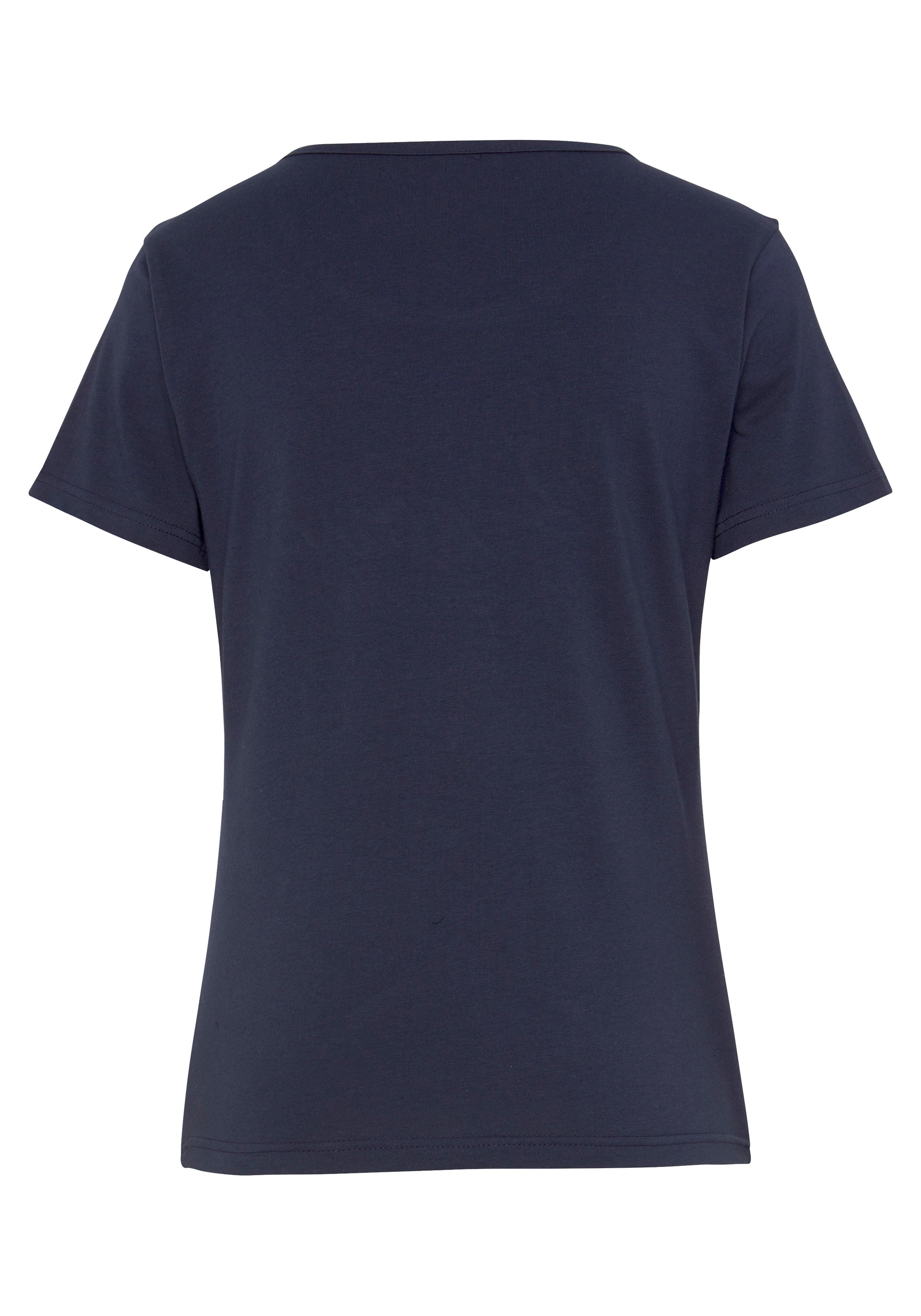 Vivance Kurzarmshirt, T-Shirt mit Stickerei, Loungewear