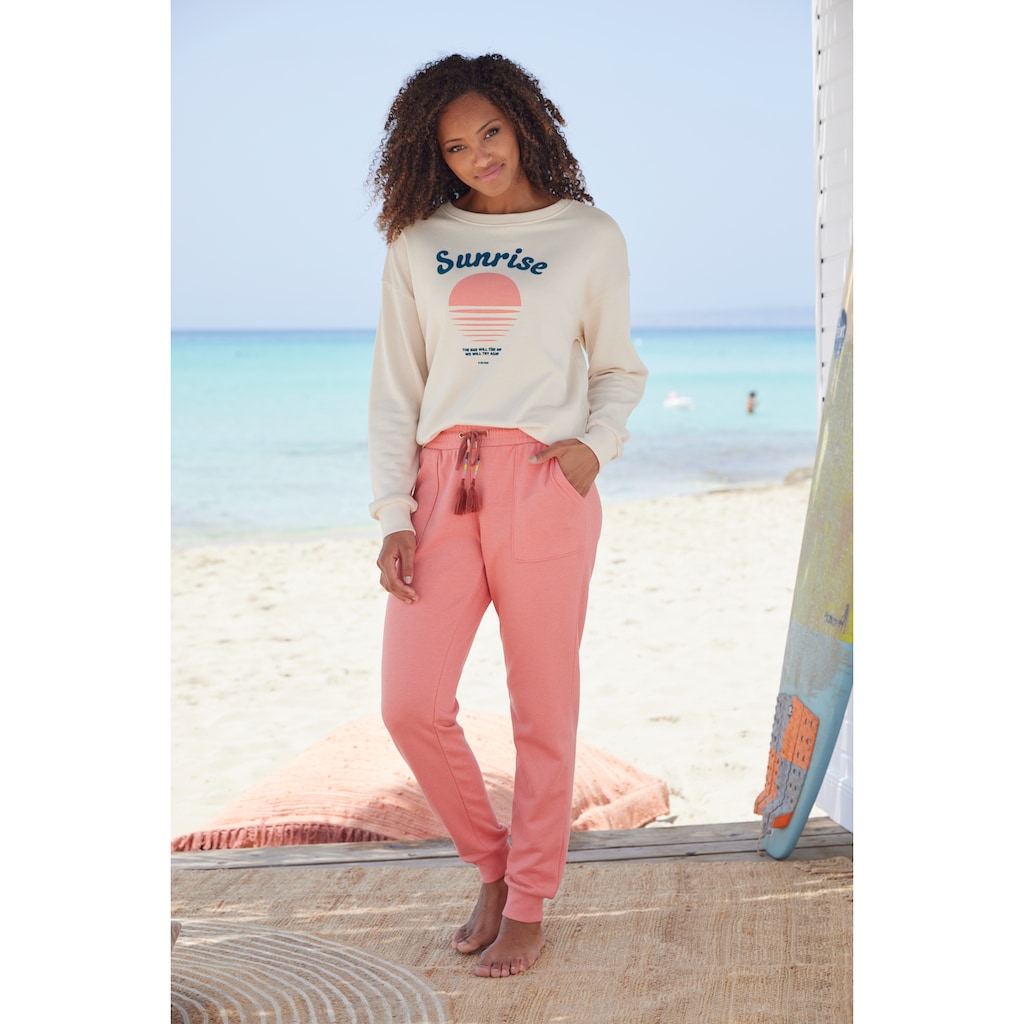Vivance Sweatpants, Relaxhose, Loungehose mit aufgesetzten Taschen, Loungewear
