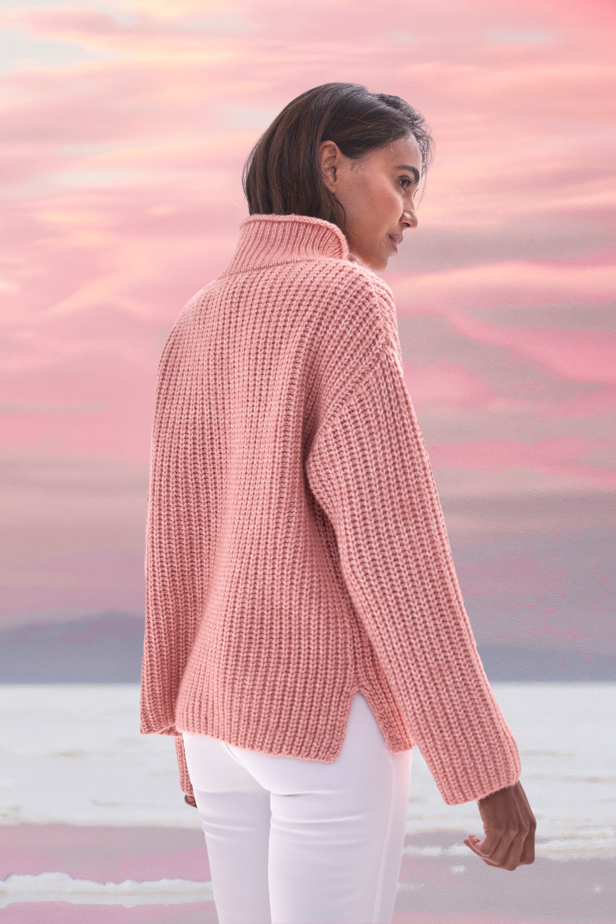 Buffalo Stehkragenpullover in Melange-Optik, warmer Strick