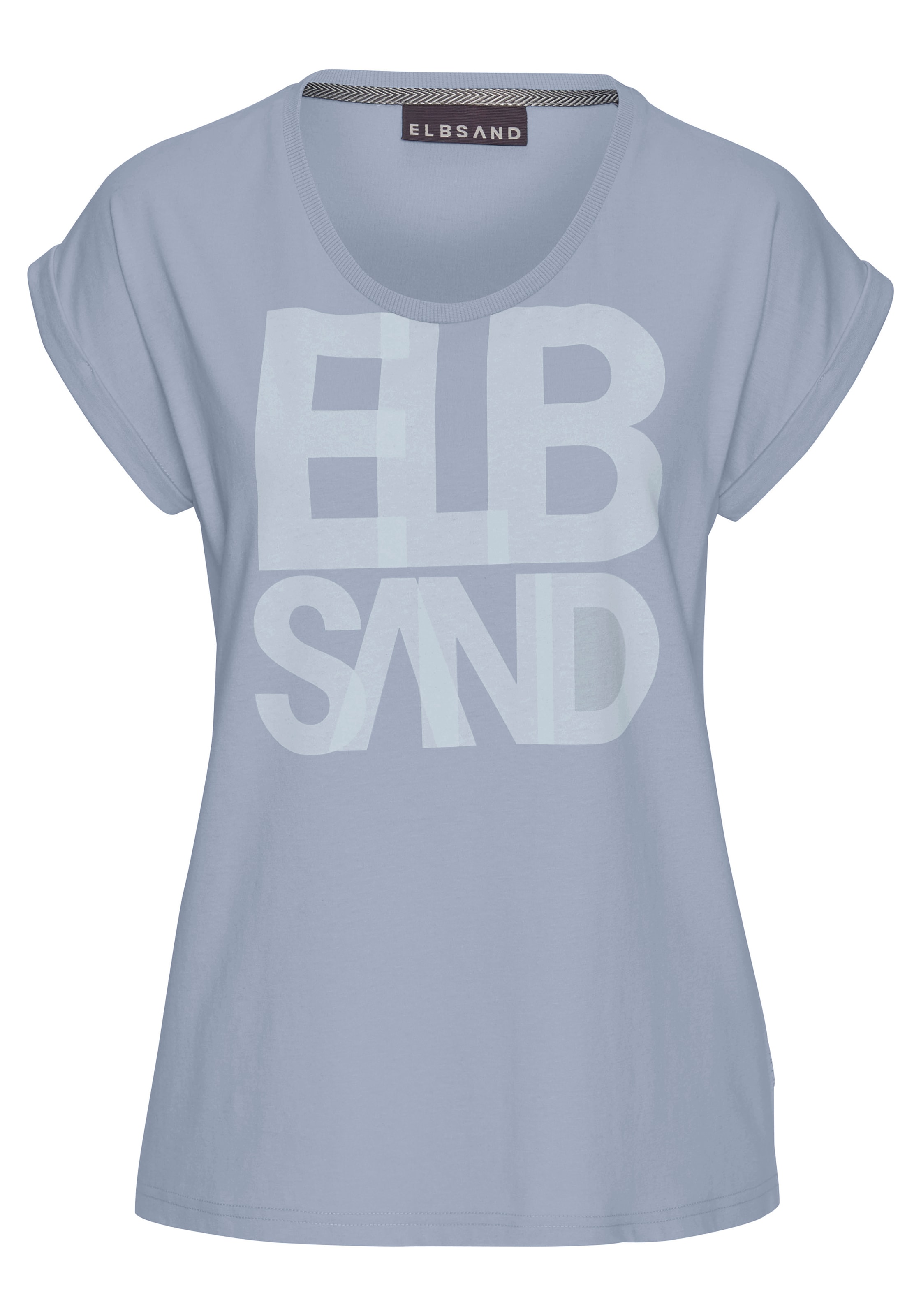 Elbsand T-Shirt »Eldis« mit Logodruck, Kurzarmshirt aus Baumwoll-Mix, sportlich-casual