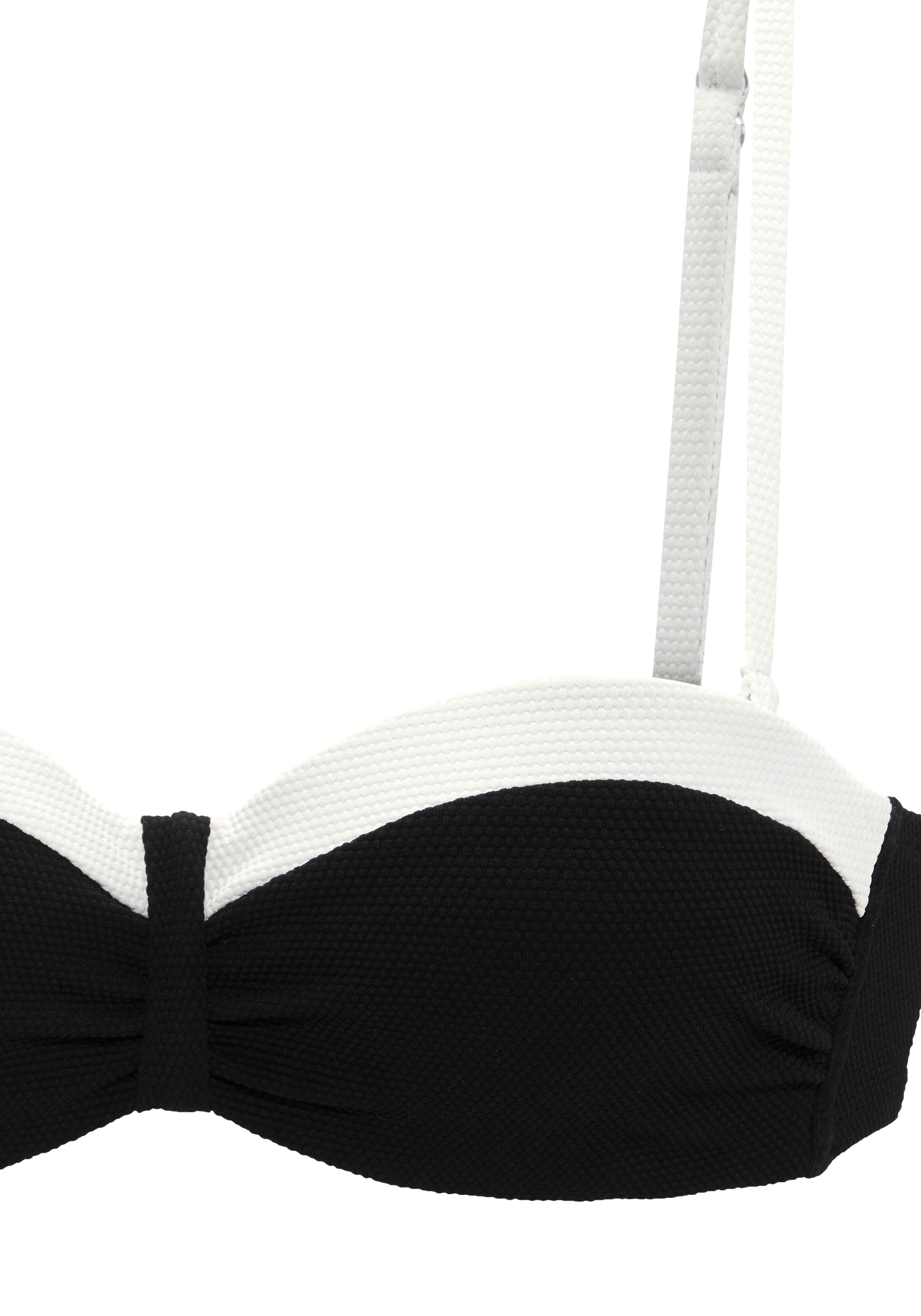 LASCANA Top bikini bandeau à armatures »Chic« aus eleganter Strukturware