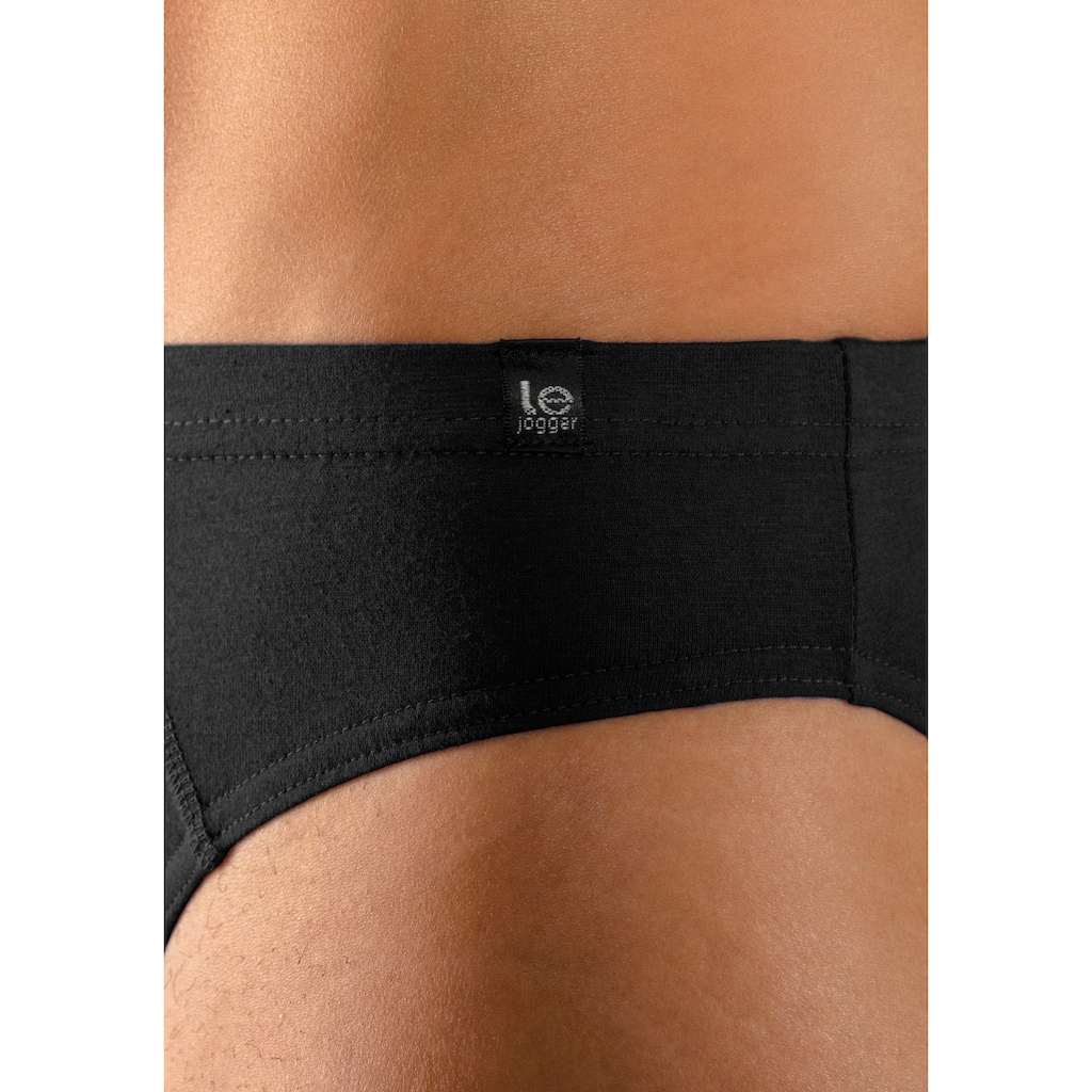 le jogger® Slip, (Packung, 4 St.), schmaler Bund mit Markenlabel