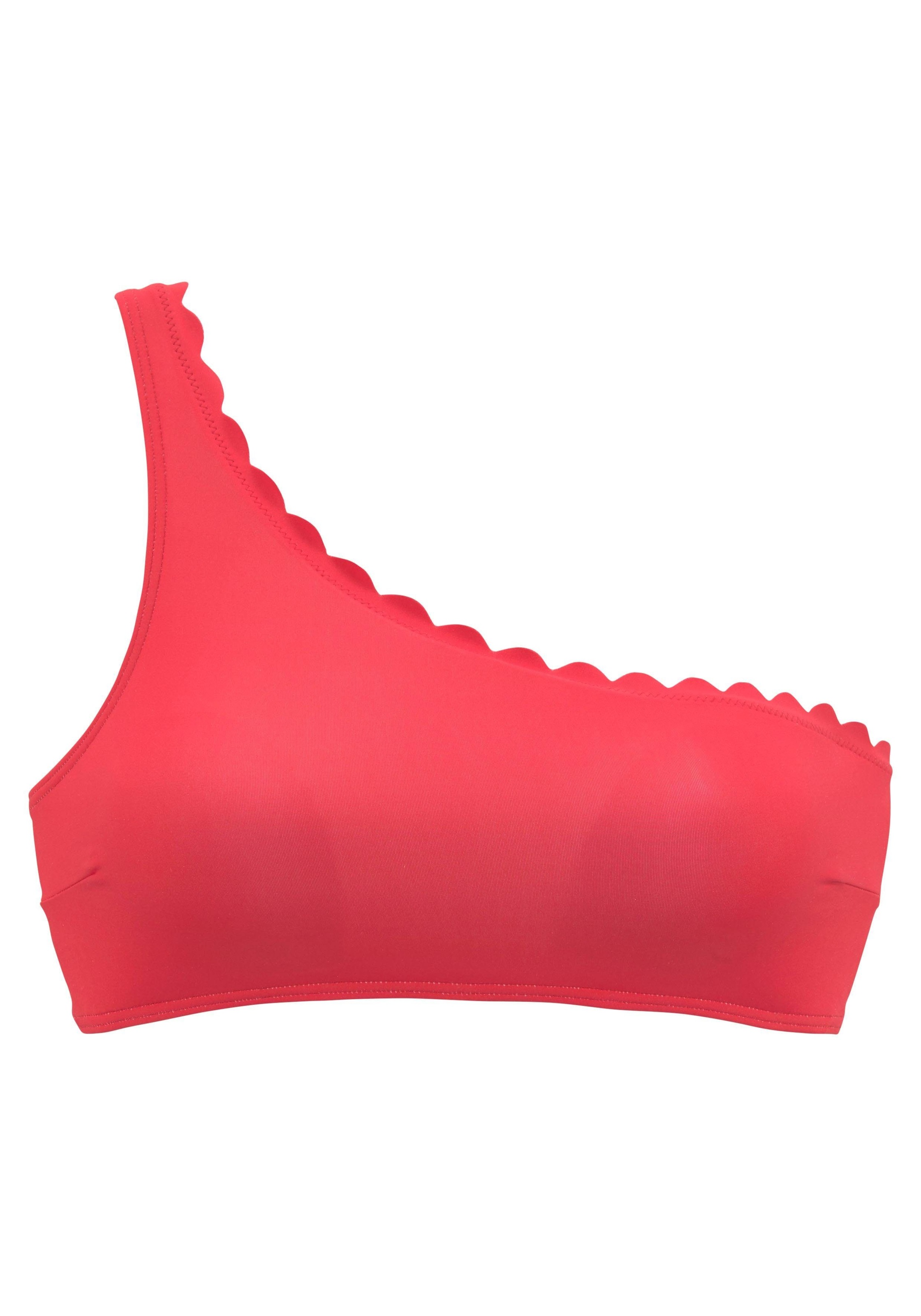 LASCANA Bustier-Bikini-Top "Scallop" in One-Shoulder-Form