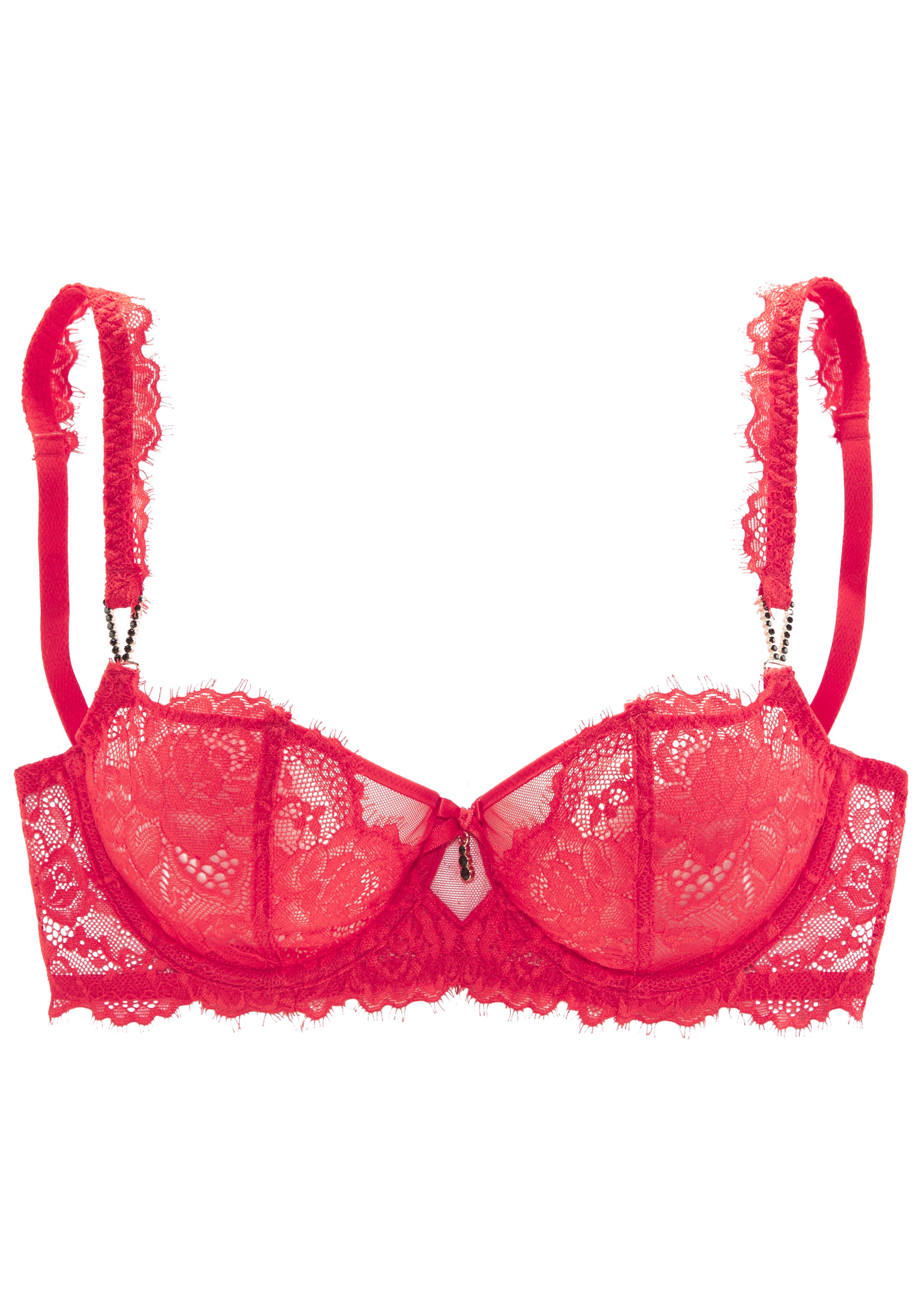LASCANA Balconette-BH, mit edlen Schmuckaccessoires und hübschem Bänder-Detail, sexy Dessous