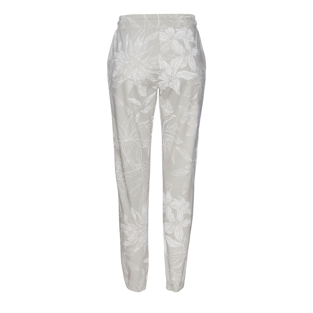 LASCANA Loungehose, mit floralem Alloverdruck, Loungeanzug