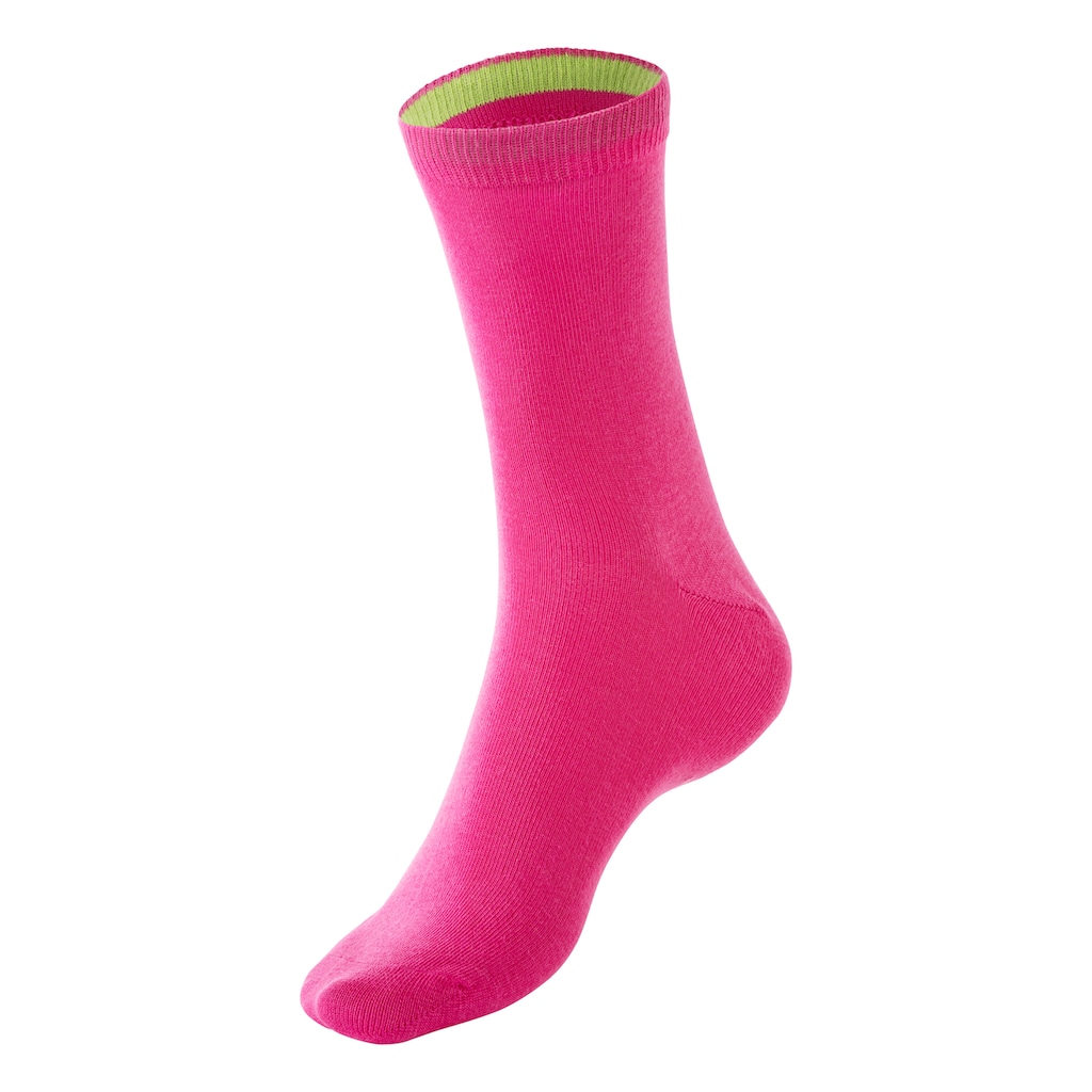 Bench. Socken, (Dose, 4 Paar), mit farbigen Innenbündchen, sortiert in edler Geschenkdose