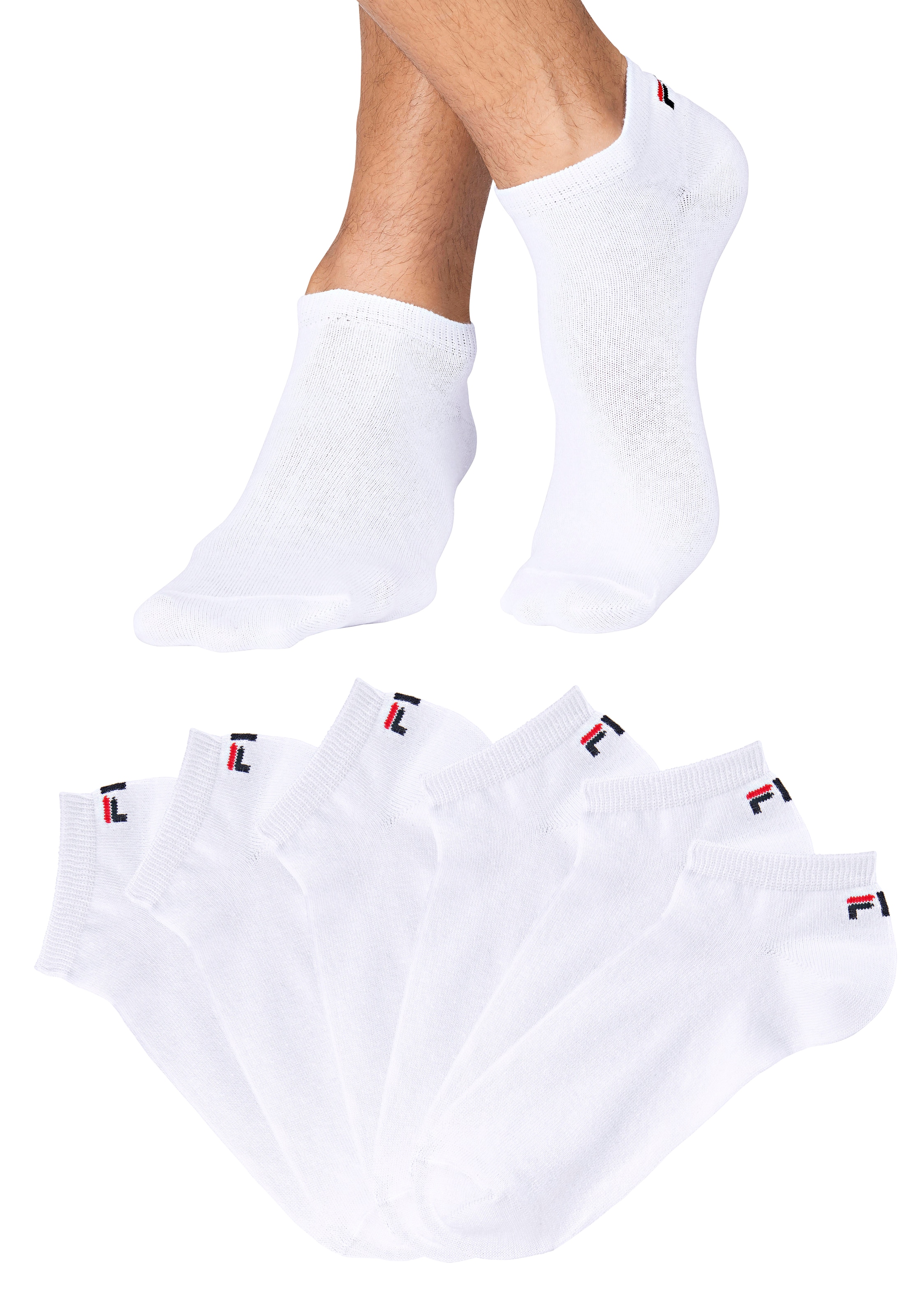 Fila Socken »UNISEX INVISIBLE PLAIN SOCKS« 6 Paar, 6 Stk. tlg. mit eingestricktem Logo