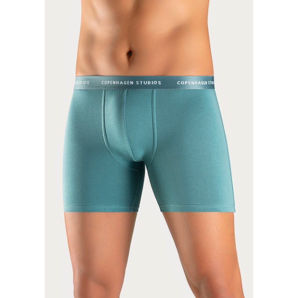 Copenhagen Studios Boxer »Boxershorts für Herren«, (3 St.), mit längerem Bein und Logobund