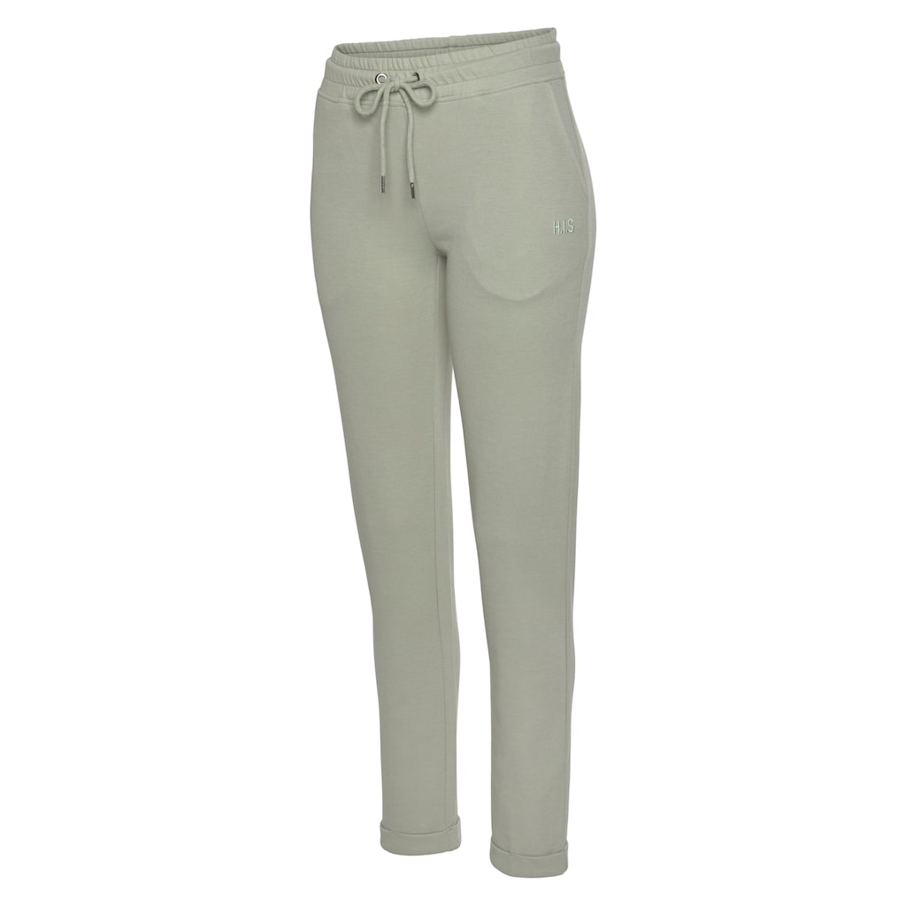 H.I.S Sweathose, Schlupfhose mit kleinem Aufschlag am Saum, Loungewear