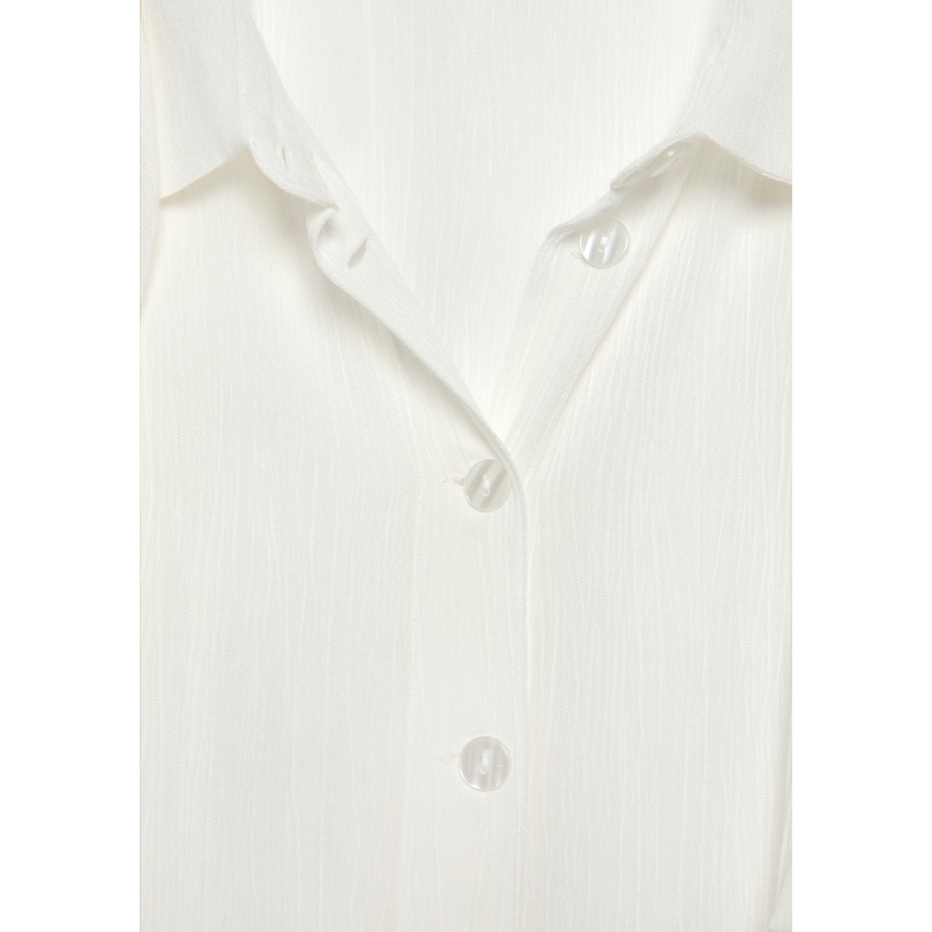 LASCANA Longbluse, mit Knopfleiste, Kurzarmbluse, Blusenkleid, sommerlich